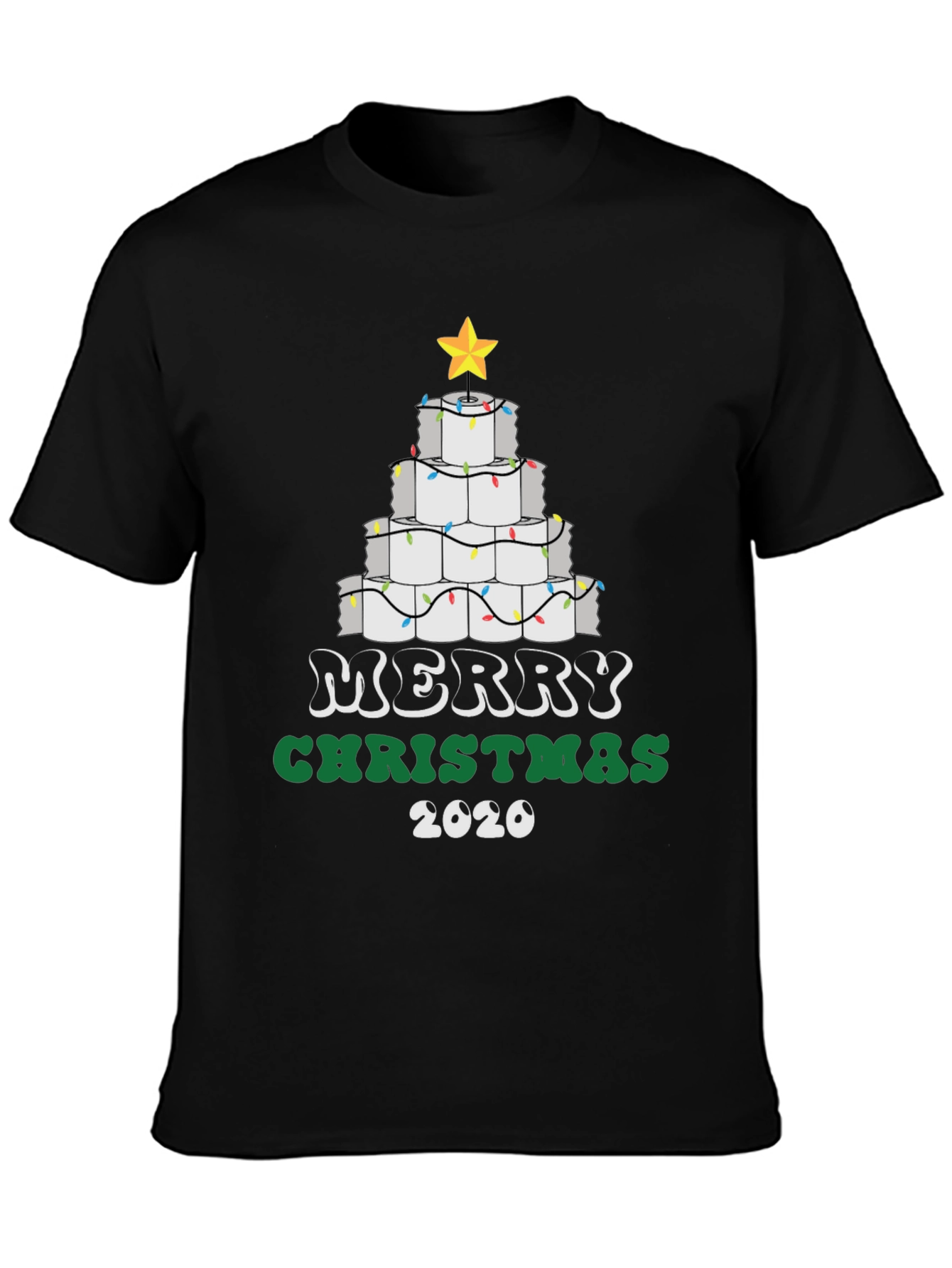 Funny Christmas 2020 Toilet Paper Tree Graphic Tee