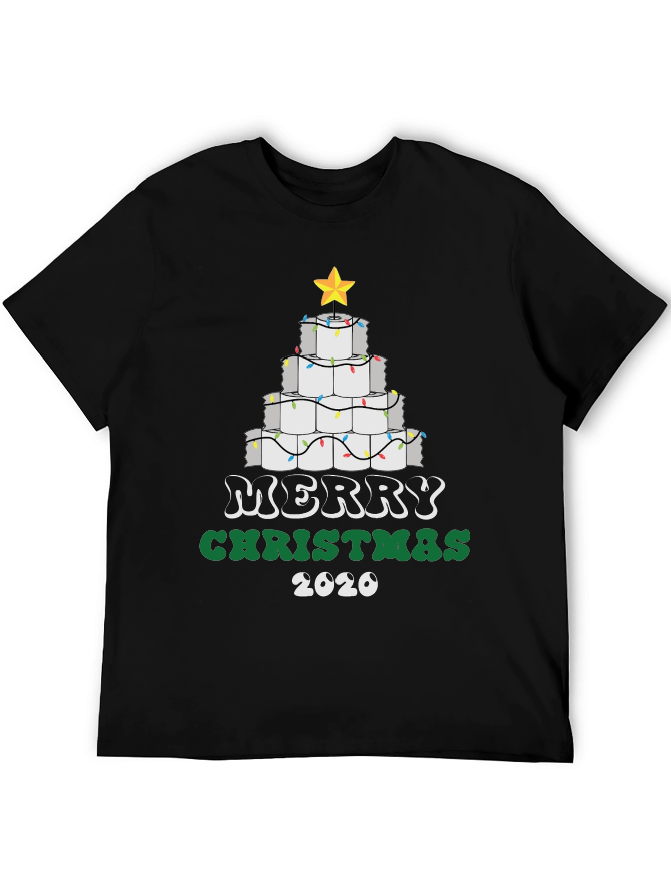 Funny Christmas 2020 Toilet Paper Tree Graphic Tee