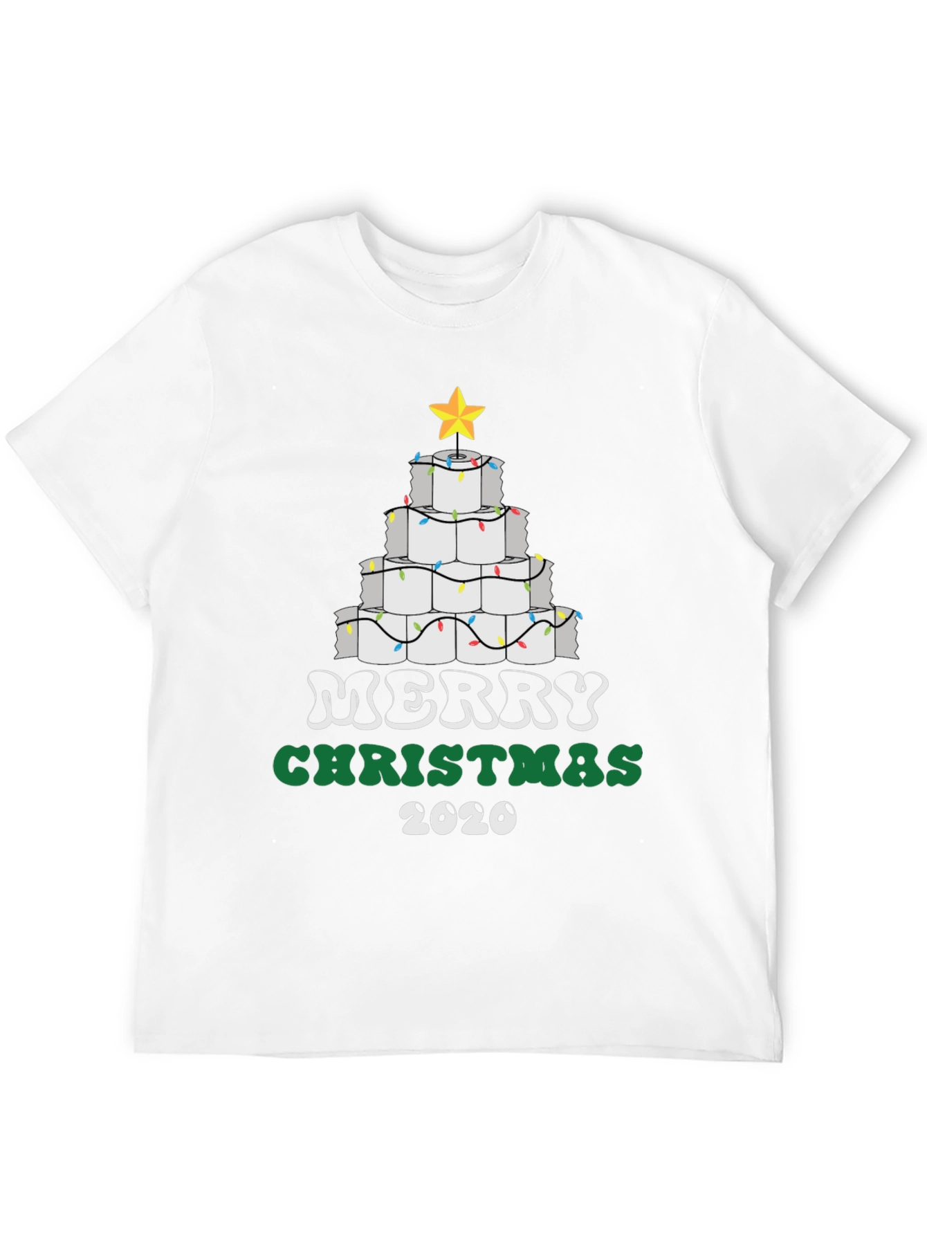 Funny Christmas 2020 Toilet Paper Tree Graphic Tee