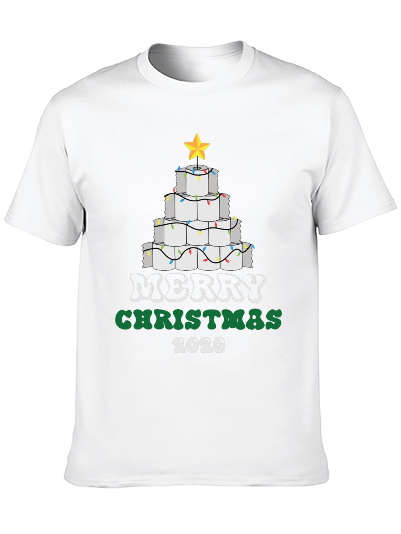 Funny Christmas 2020 Toilet Paper Tree Graphic Tee