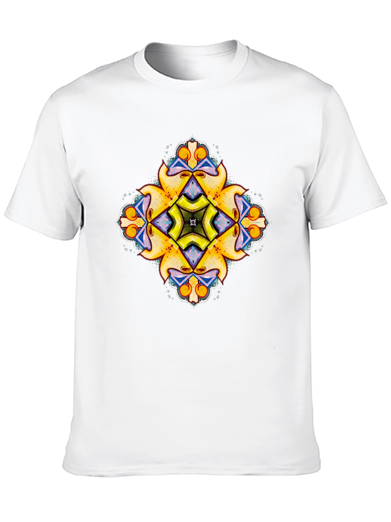 Kaleidoscope Graphic Print Black T-Shirt