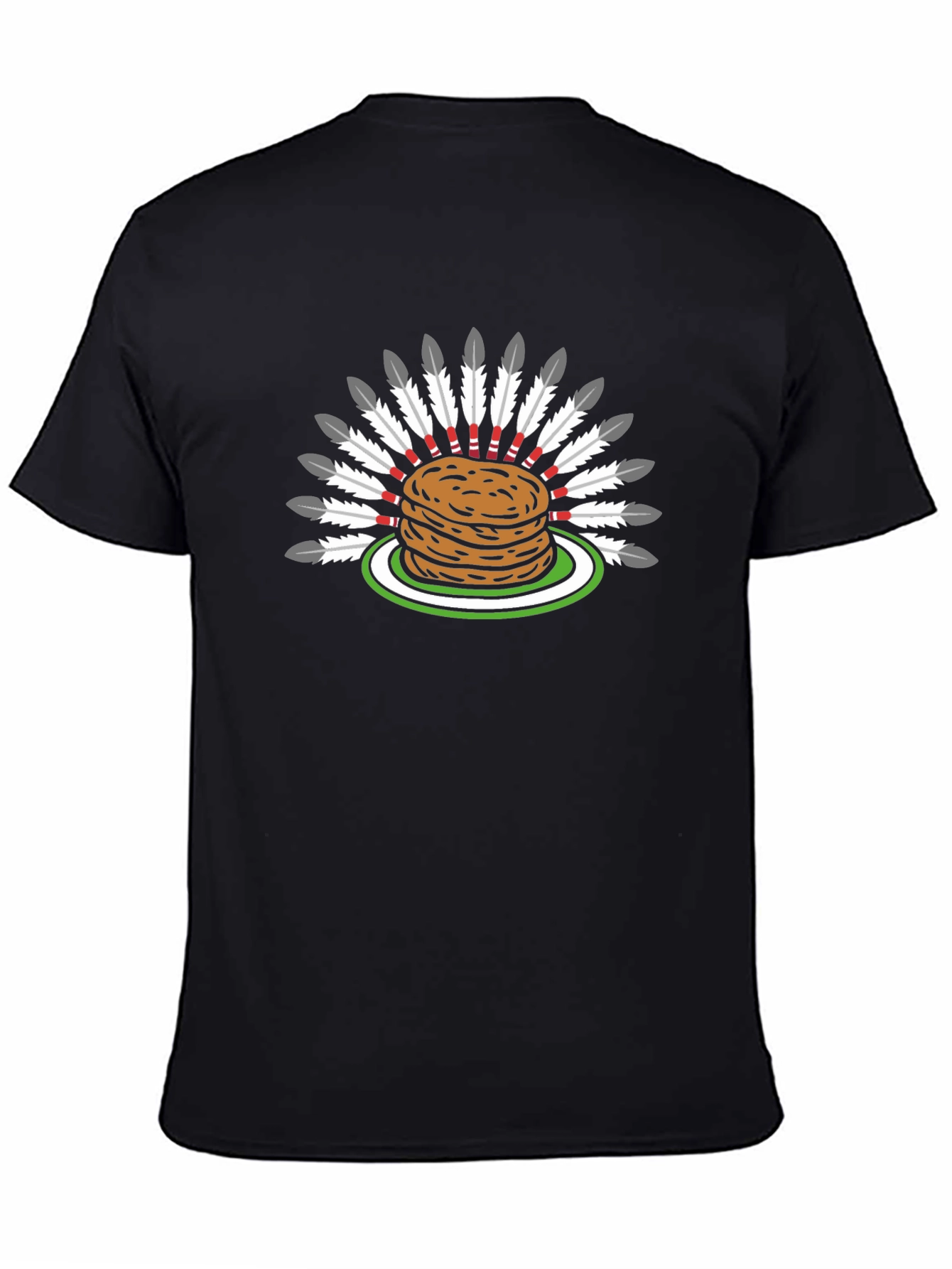 Pancake Headdress Funny Graphic T-Shirt