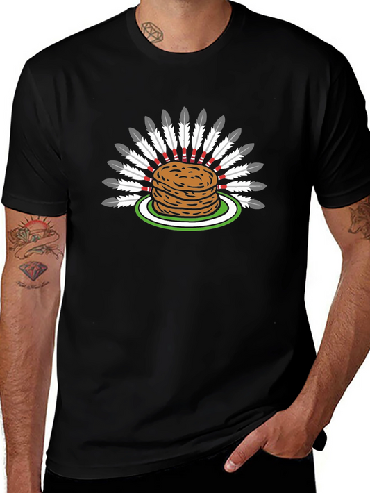 Pancake Headdress Funny Graphic T-Shirt