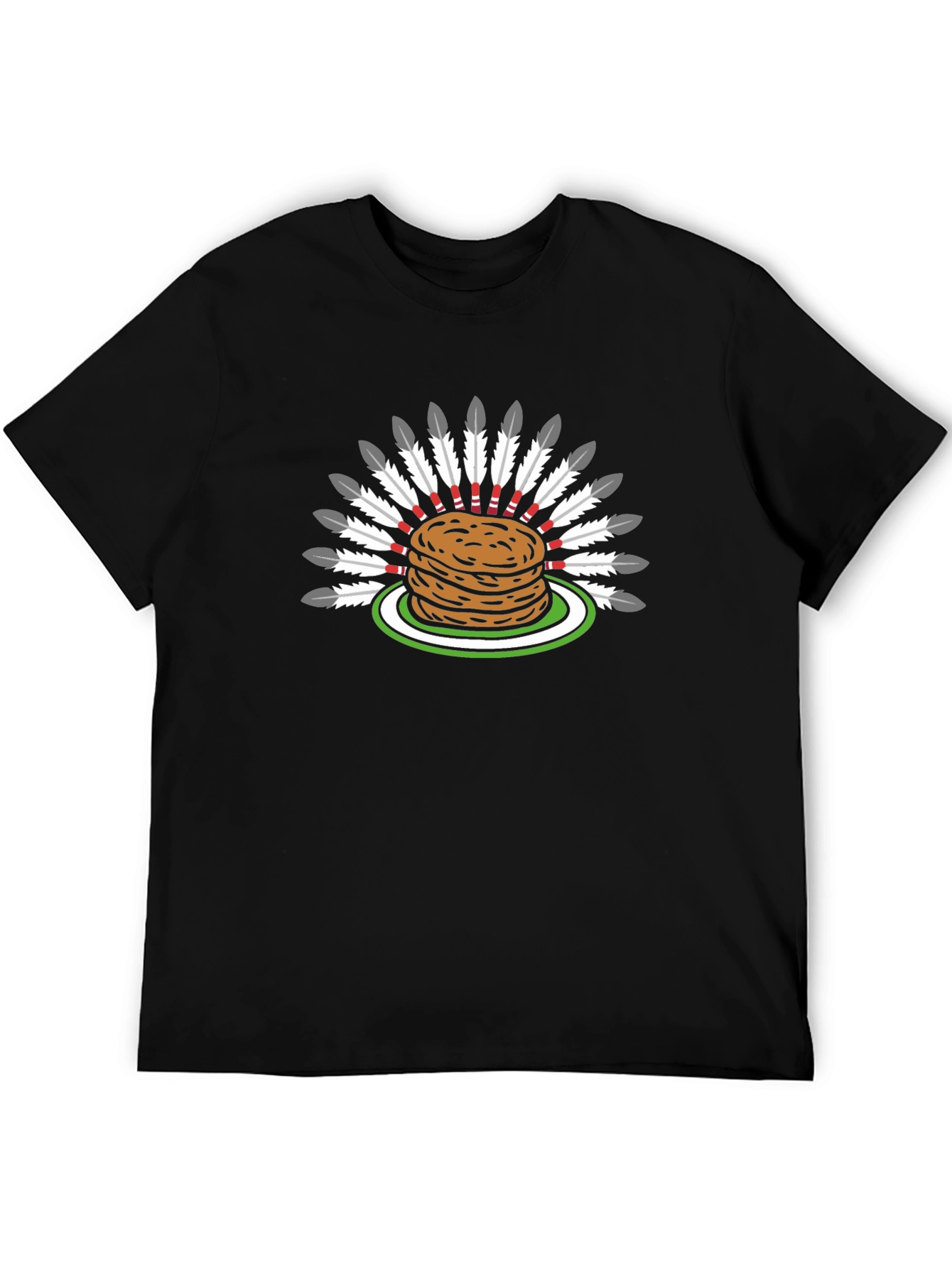 Pancake Headdress Funny Graphic T-Shirt