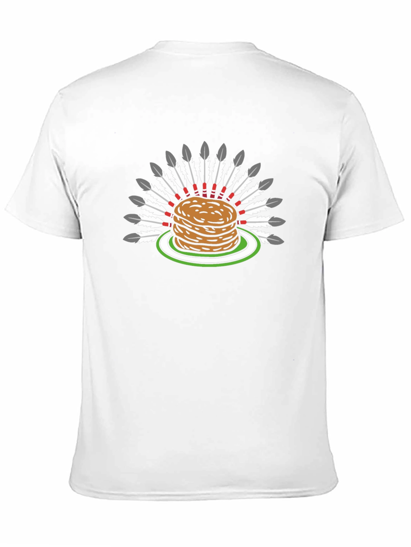 Pancake Headdress Funny Graphic T-Shirt