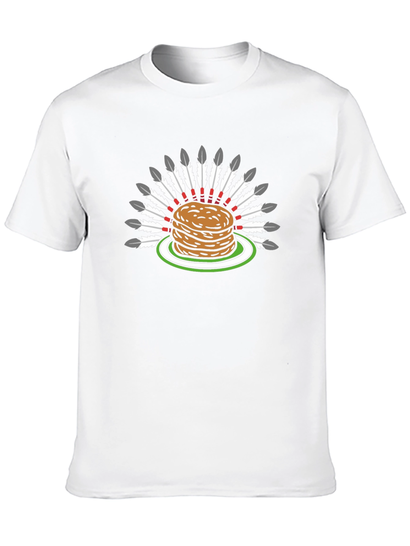 Pancake Headdress Funny Graphic T-Shirt