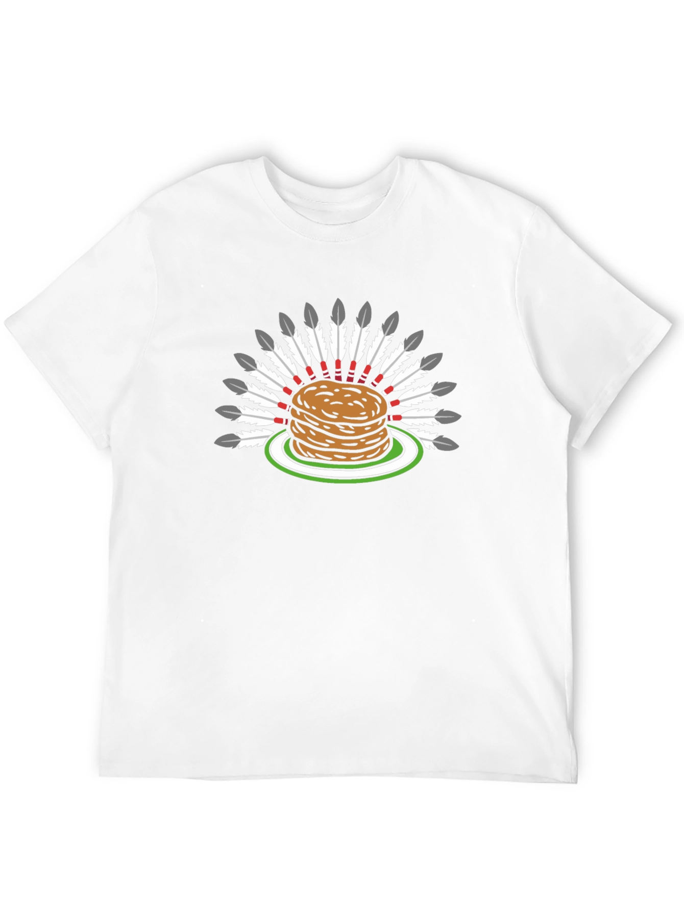 Pancake Headdress Funny Graphic T-Shirt