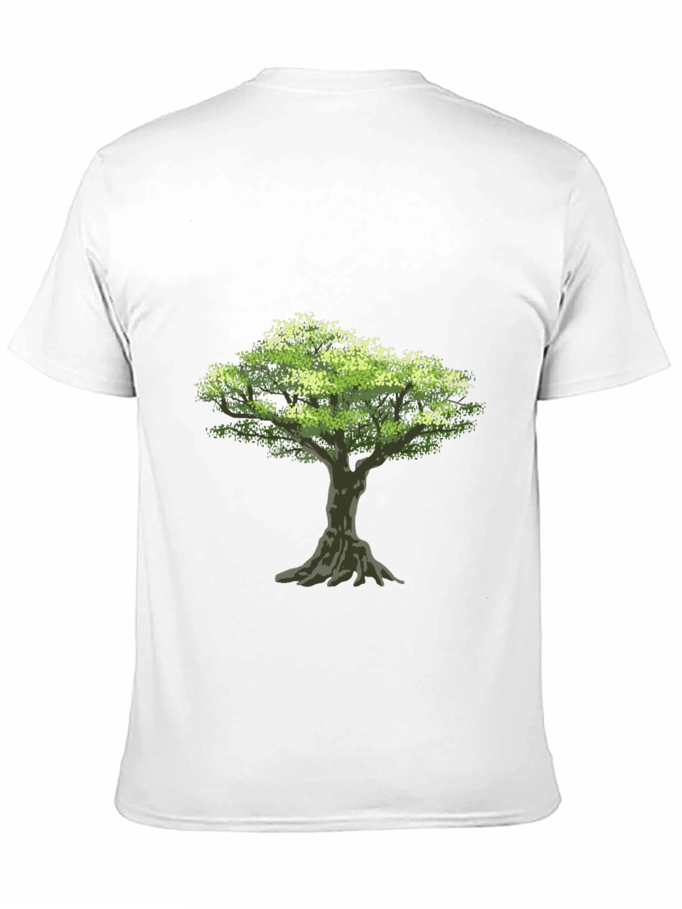 Nature Tree Graphic Black Cotton T-Shirt