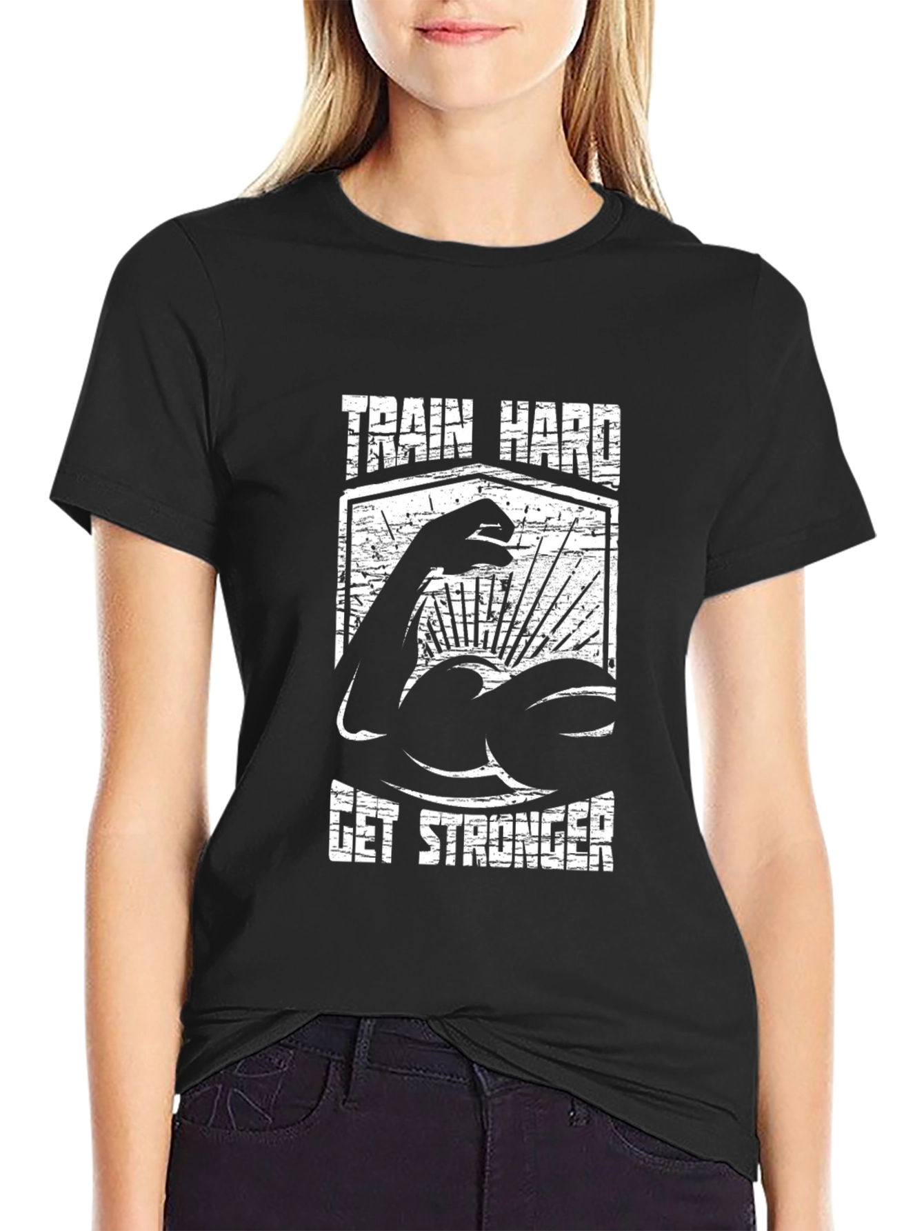 Train Hard Get Stronger Graphic Tee