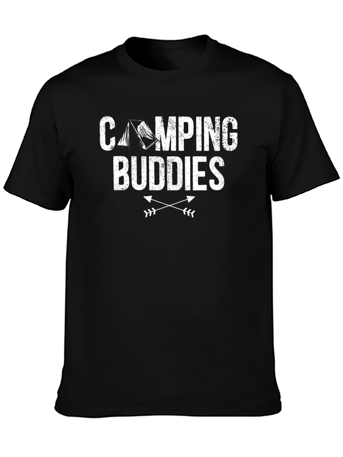 Camping Buddies Black Graphic T-Shirt