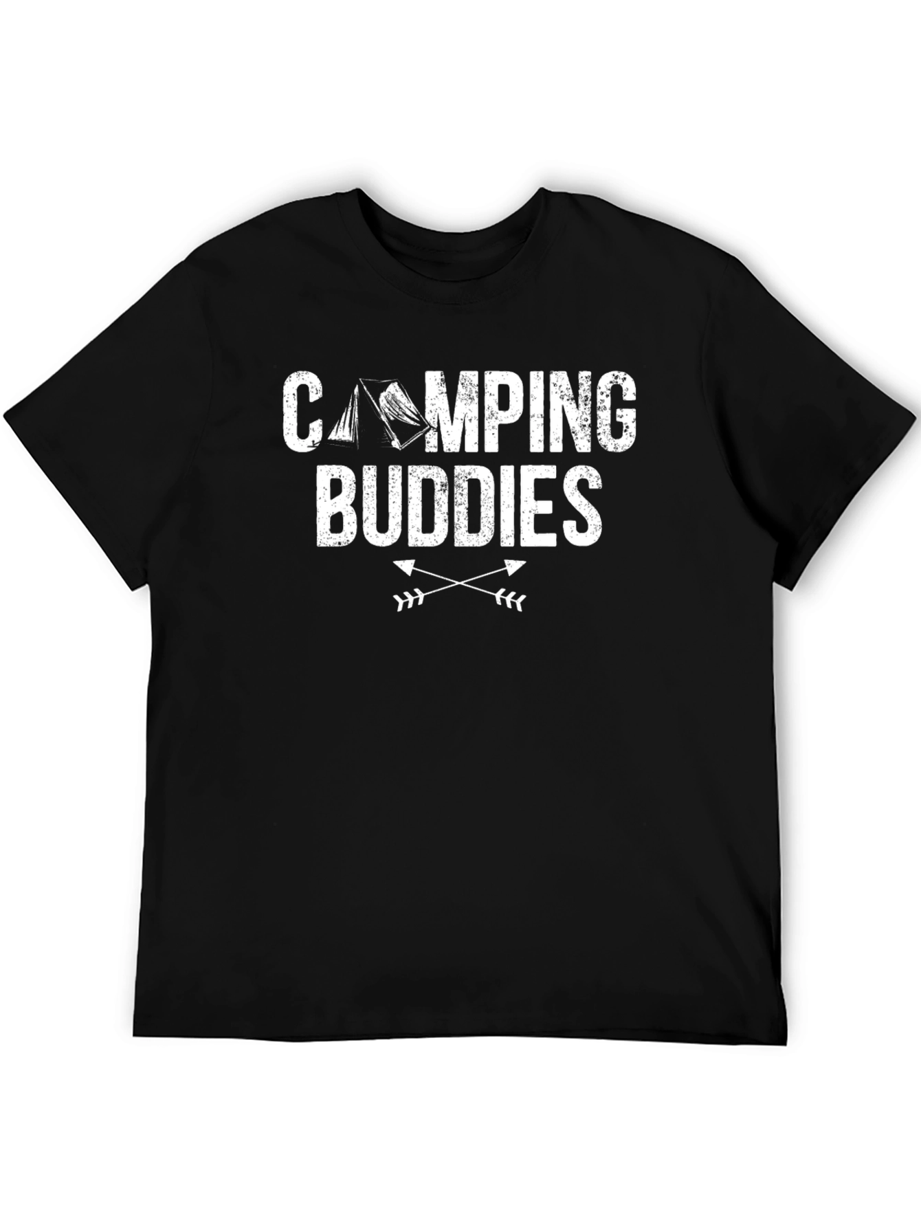 Camping Buddies Black Graphic T-Shirt