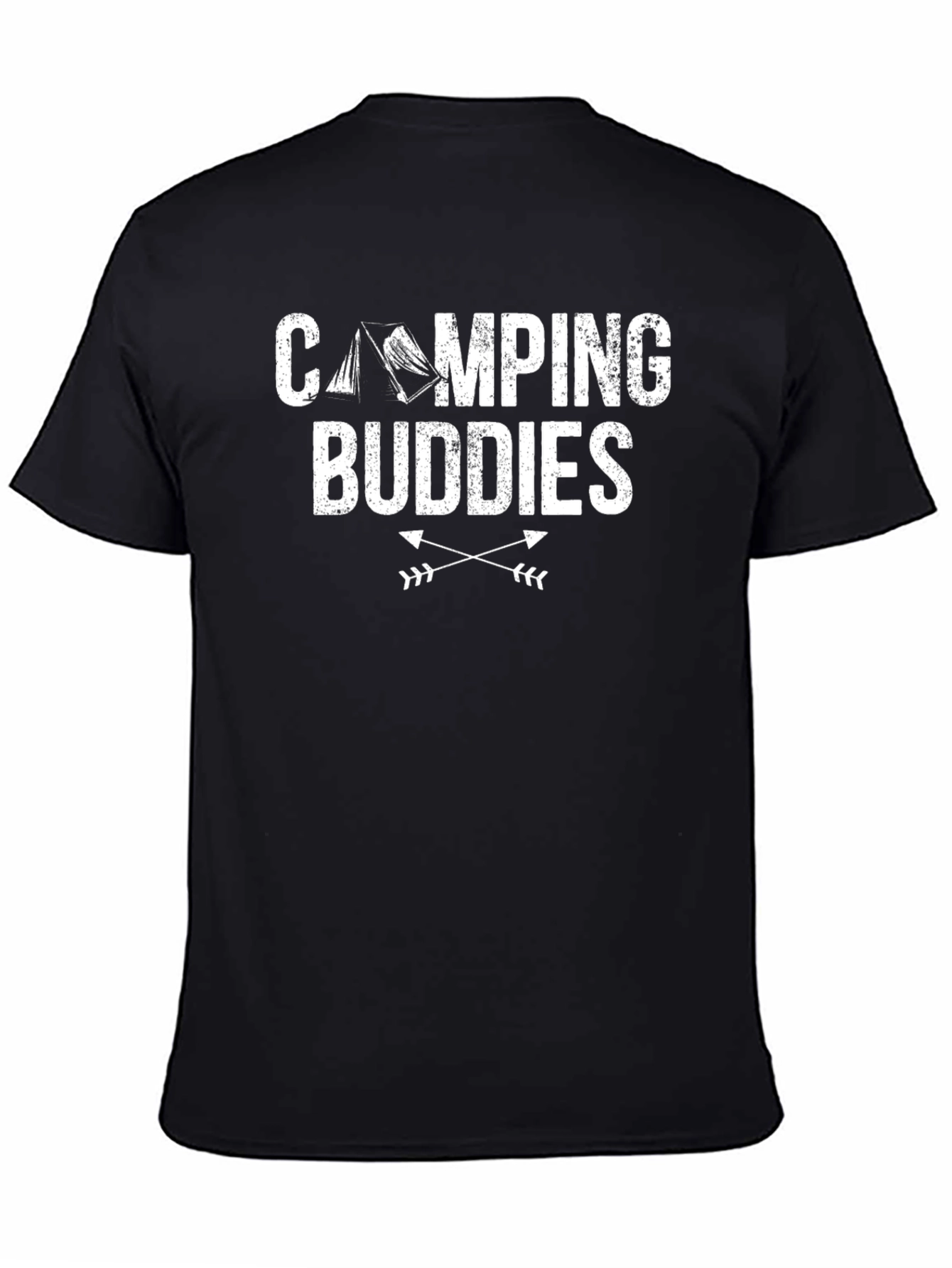 Camping Buddies Black Graphic T-Shirt