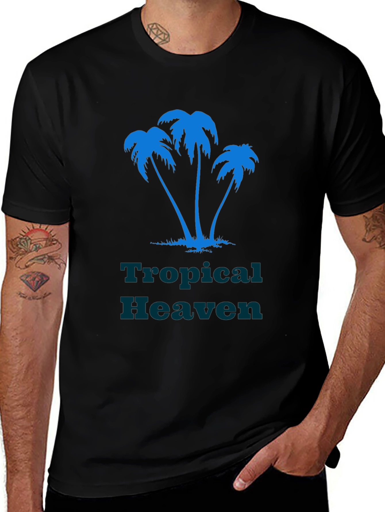 Tropical Heaven T-Shirt: Palm Tree Graphic