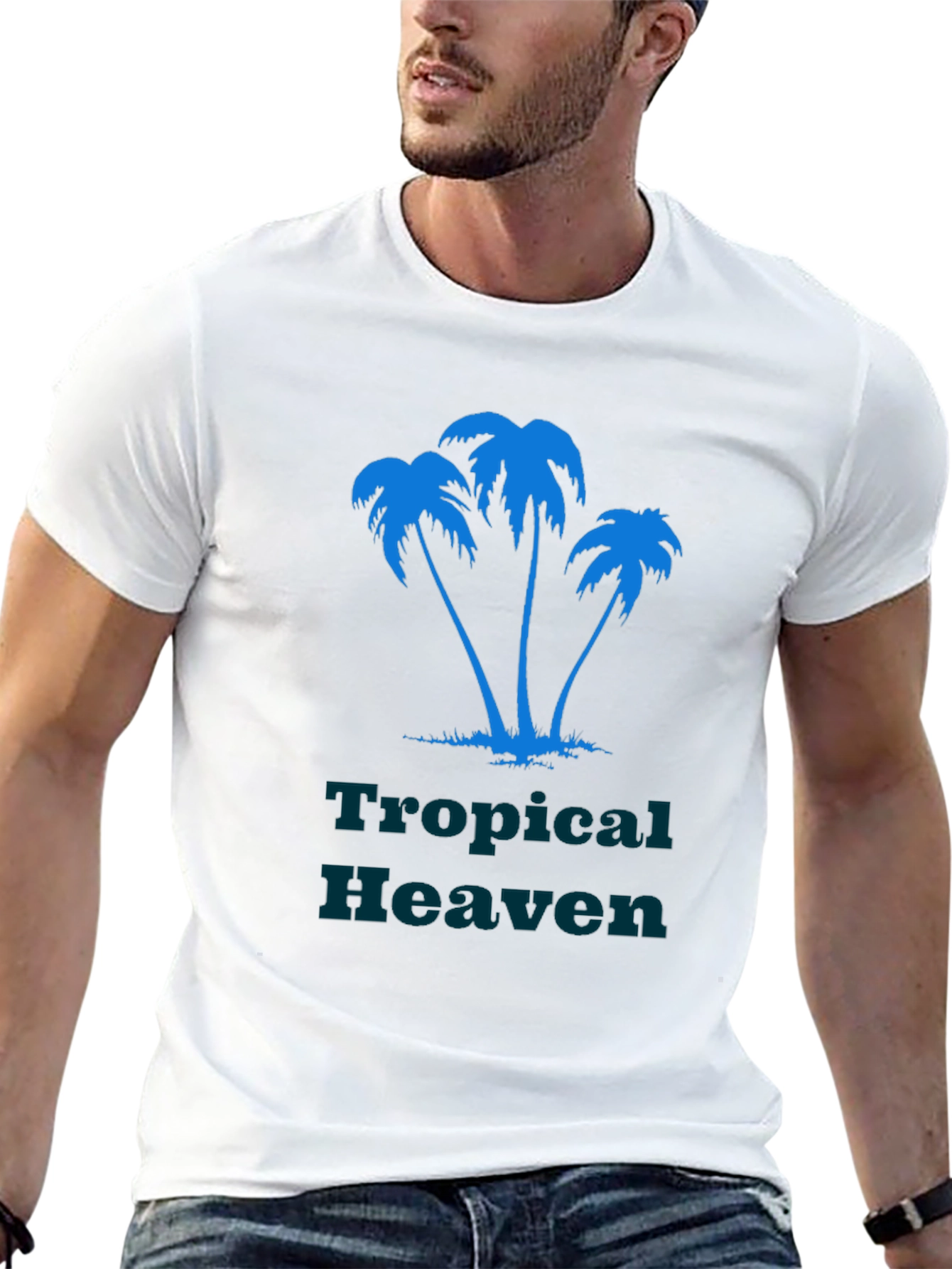 Tropical Heaven T-Shirt: Palm Tree Graphic