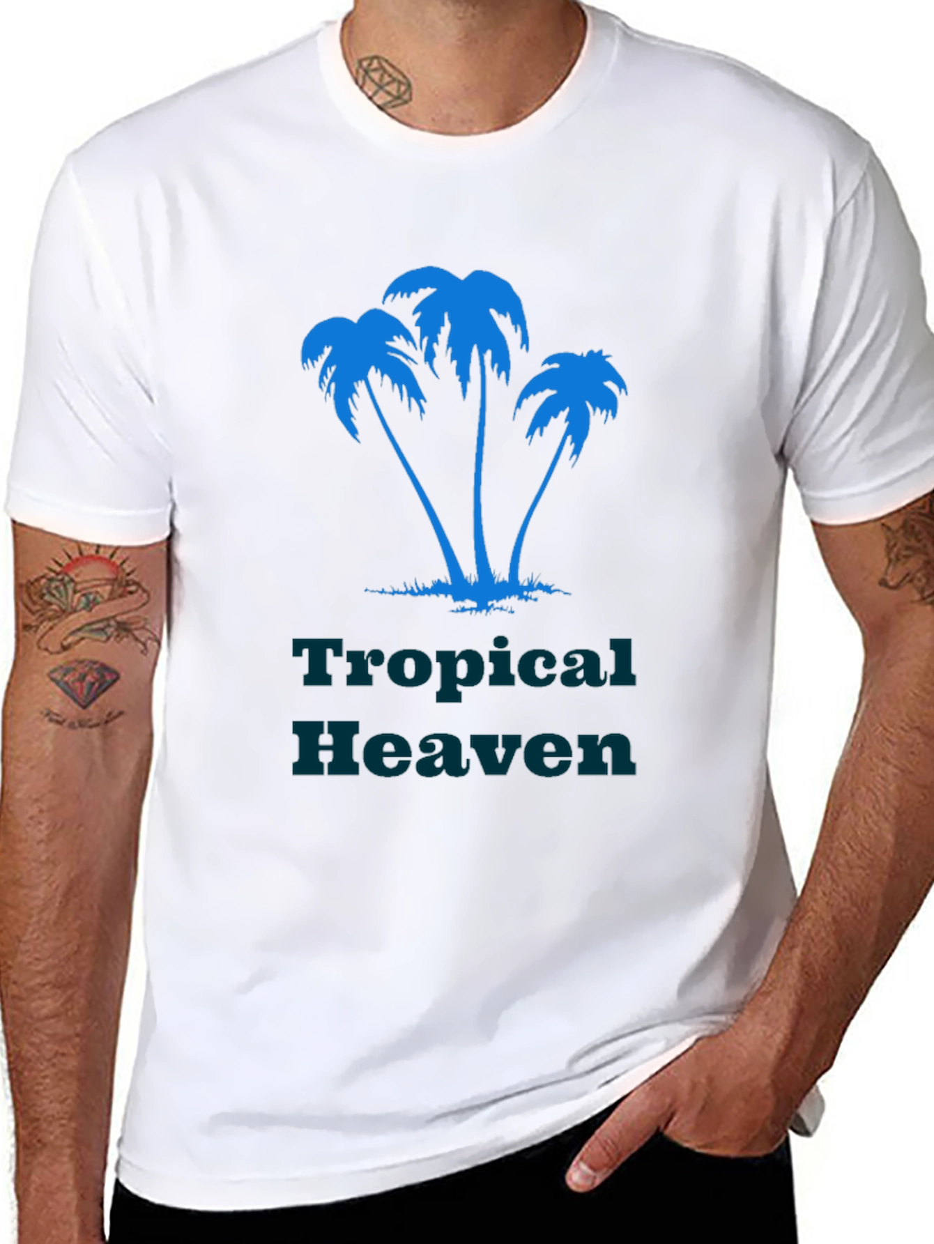 Tropical Heaven T-Shirt: Palm Tree Graphic