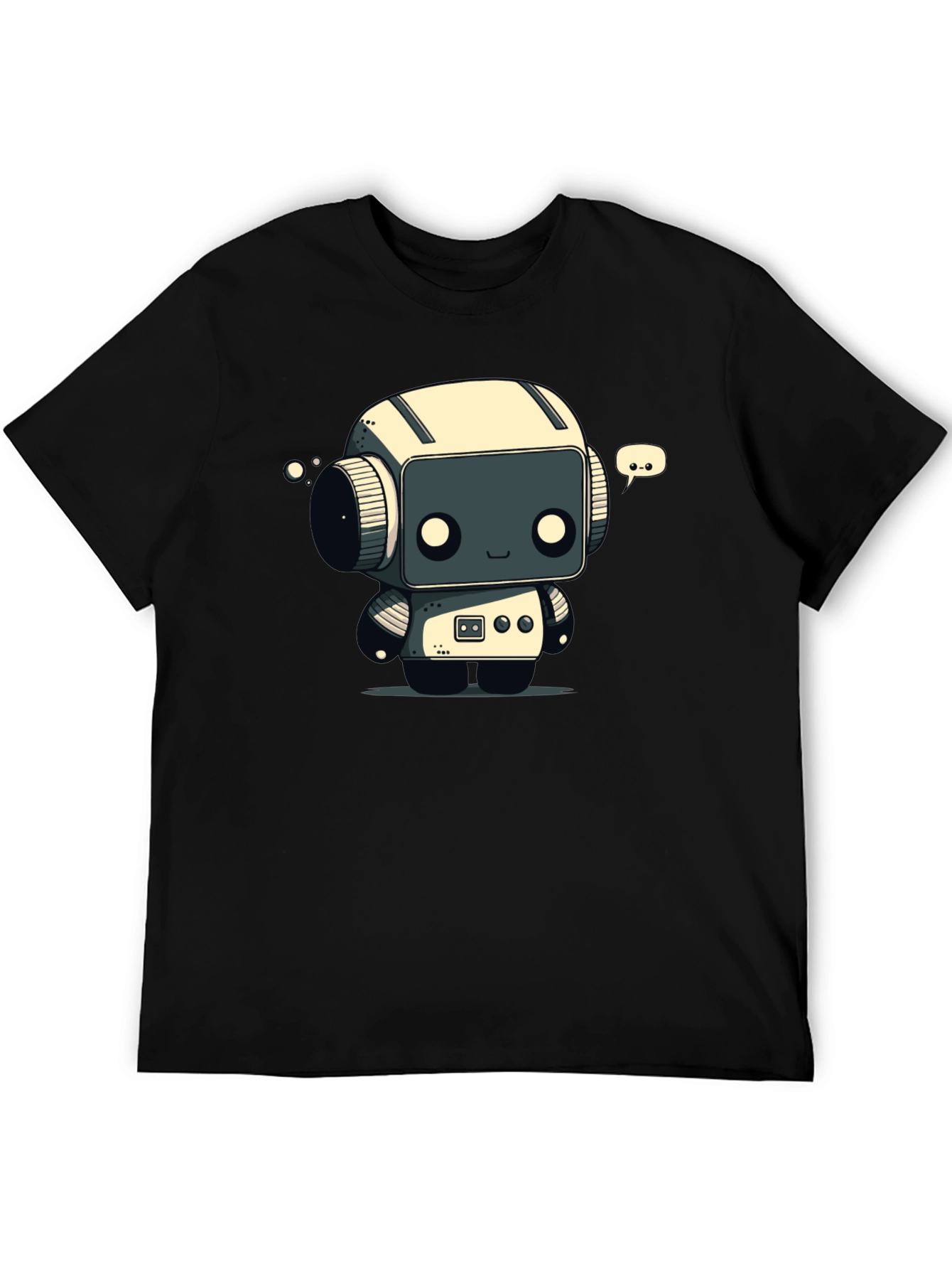 Robot T-Shirt - Black Graphic Tee