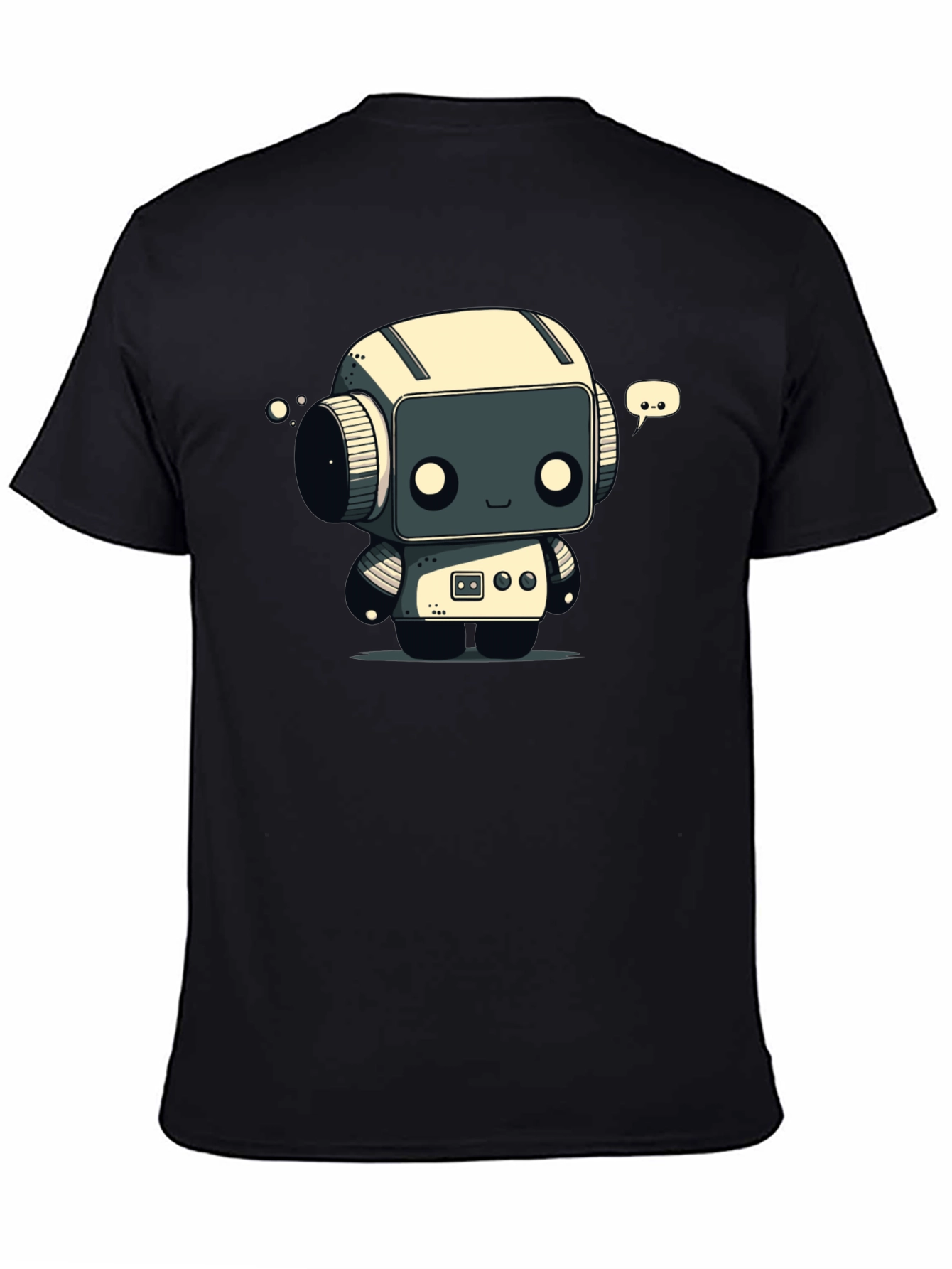 Robot T-Shirt - Black Graphic Tee