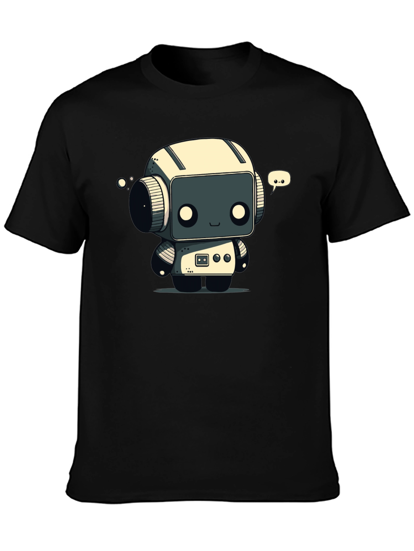Robot T-Shirt - Black Graphic Tee