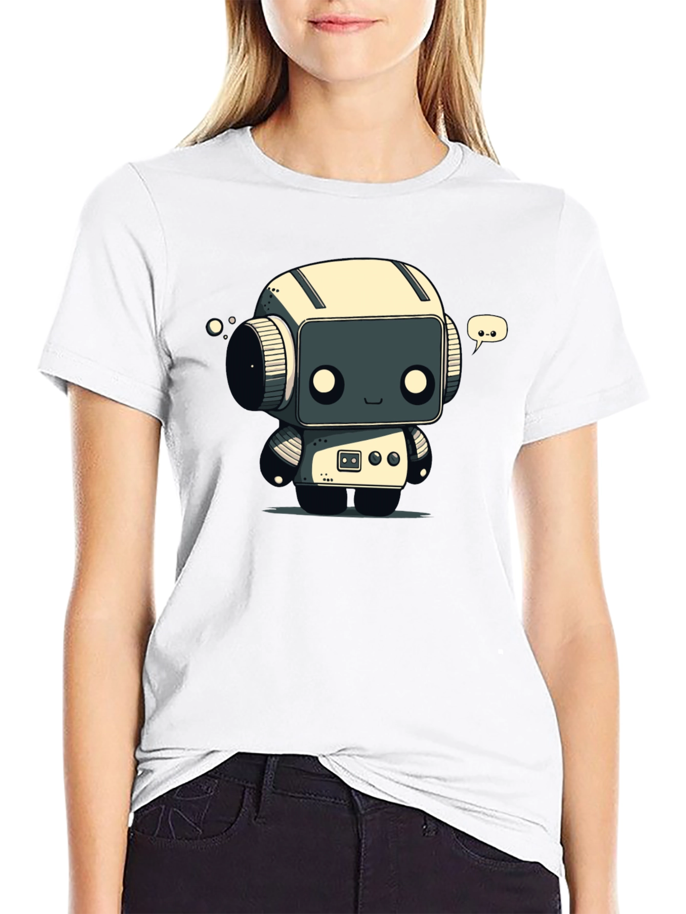 Robot T-Shirt - Black Graphic Tee