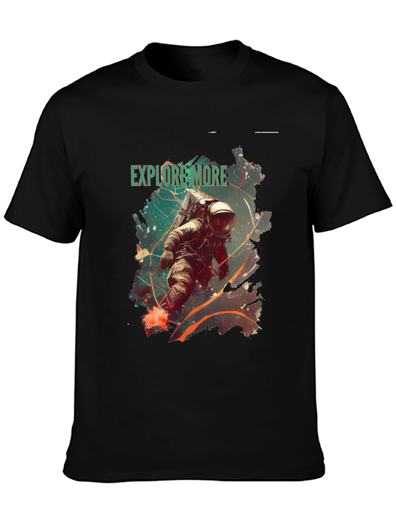 Explore More Astronaut Graphic Tee - Black