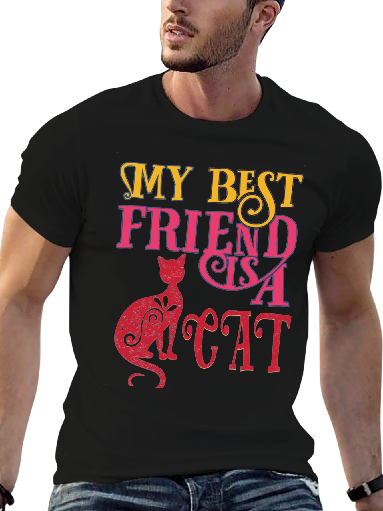 My Best Friend Is A Cat Graphic Tee