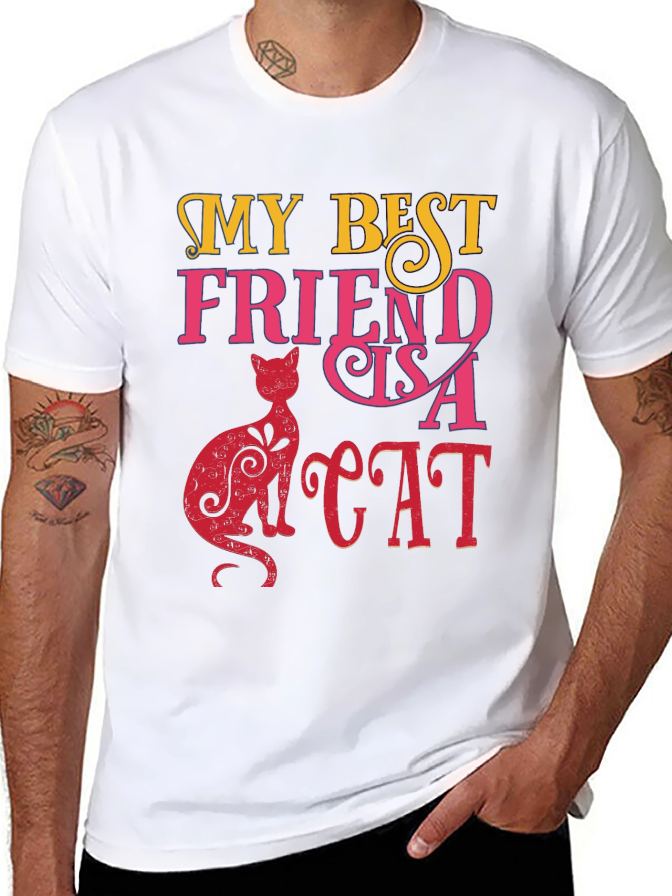 My Best Friend Is A Cat Graphic Tee