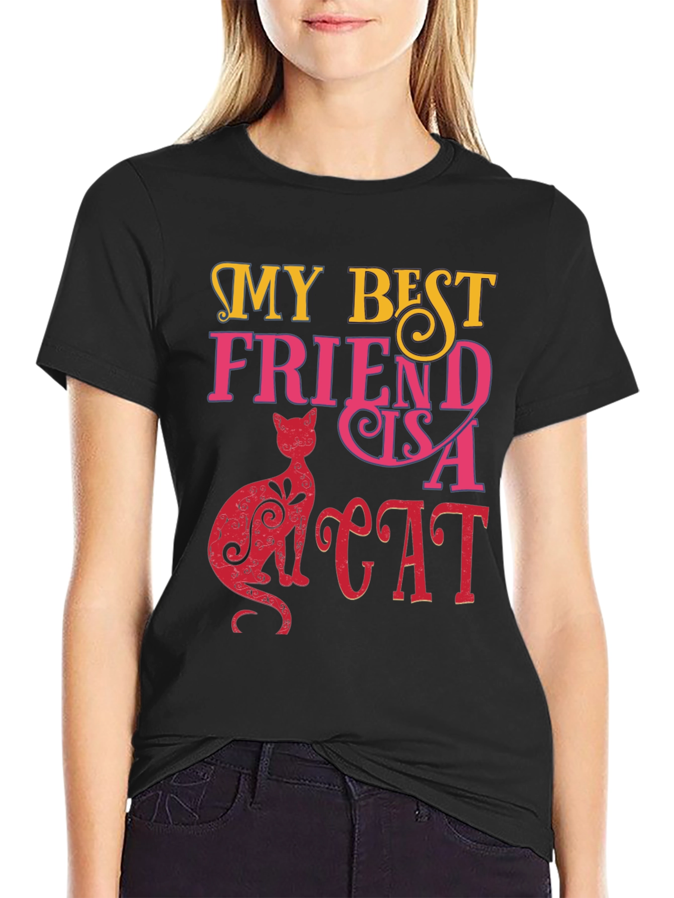 My Best Friend Is A Cat Graphic Tee
