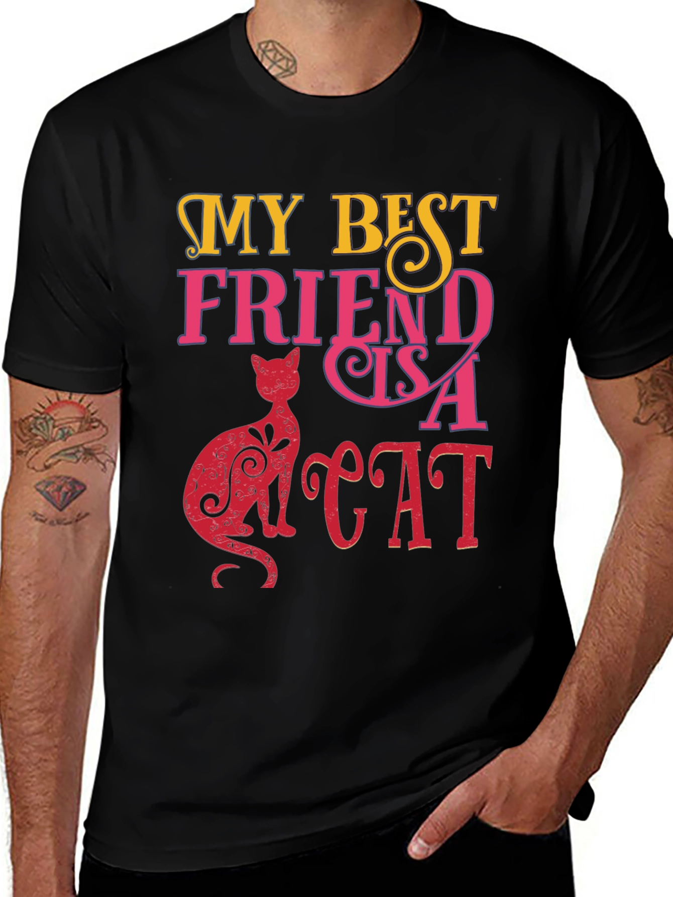 My Best Friend Is A Cat Graphic Tee