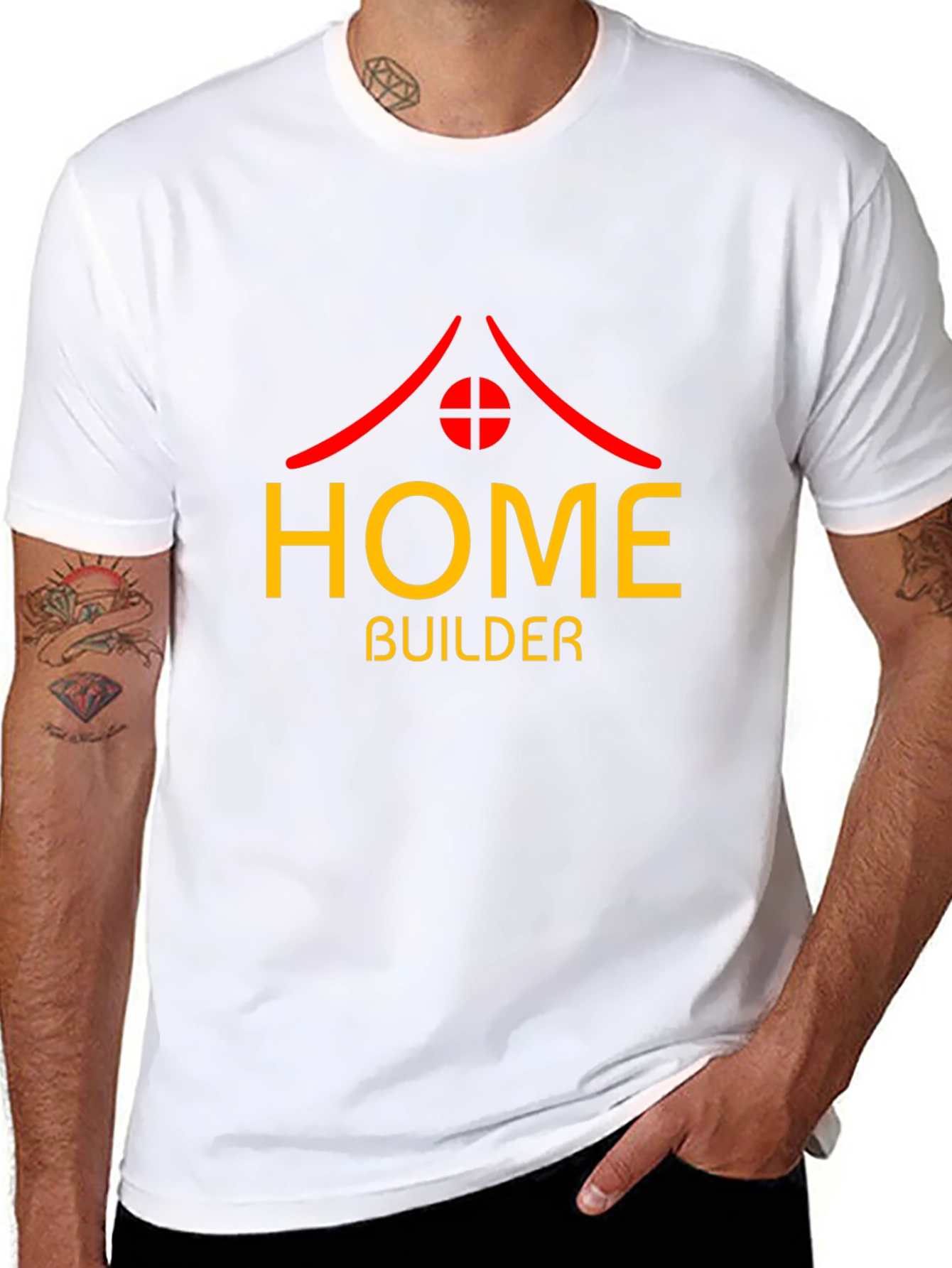 Home Builder Graphic Tee - Black Cotton T-Shirt