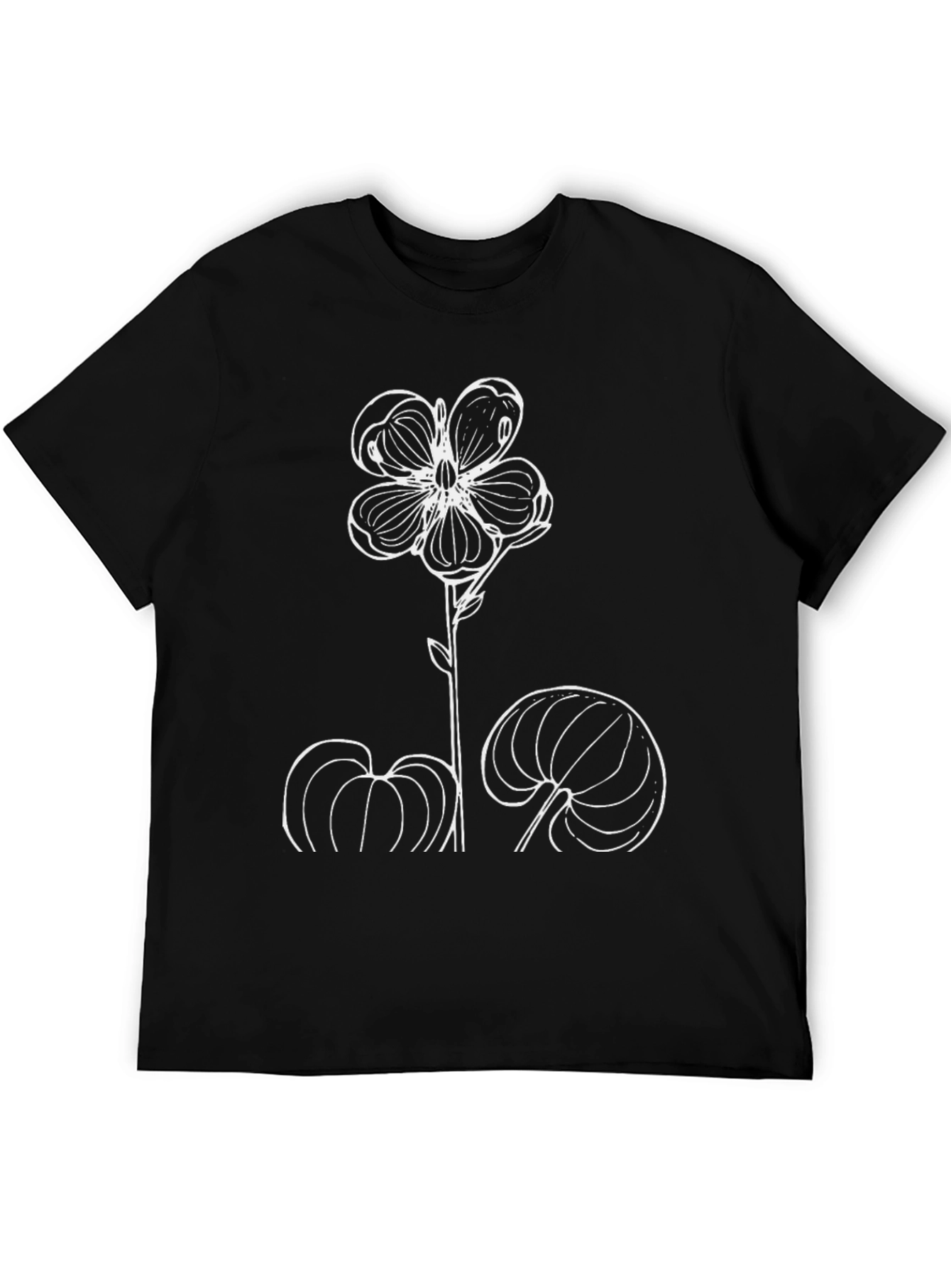 Floral Graphic Tee - Minimalist Design