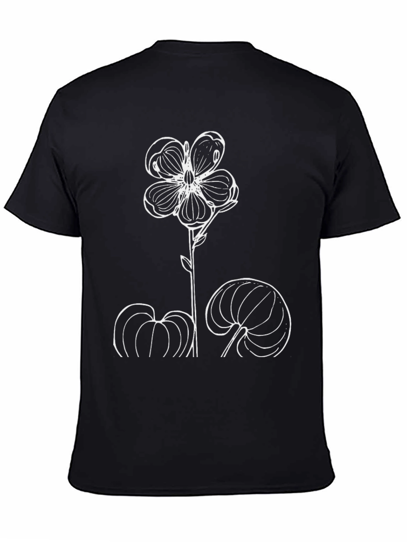 Floral Graphic Tee - Minimalist Design