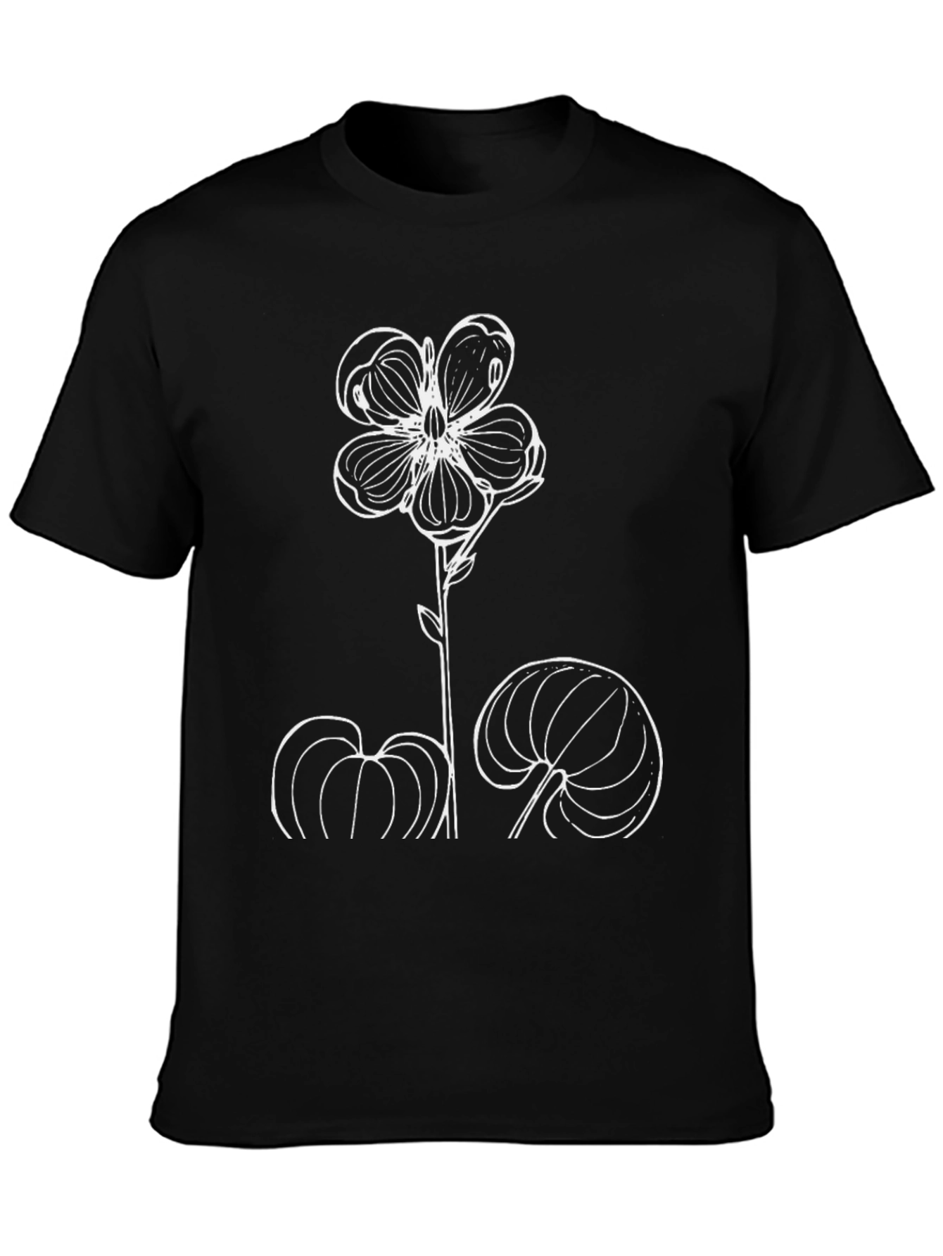 Floral Graphic Tee - Minimalist Design
