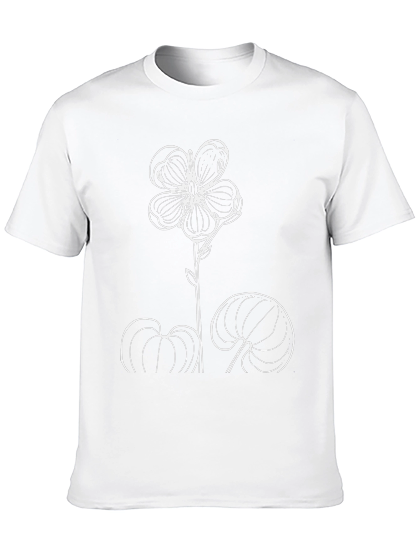 Floral Graphic Tee - Minimalist Design