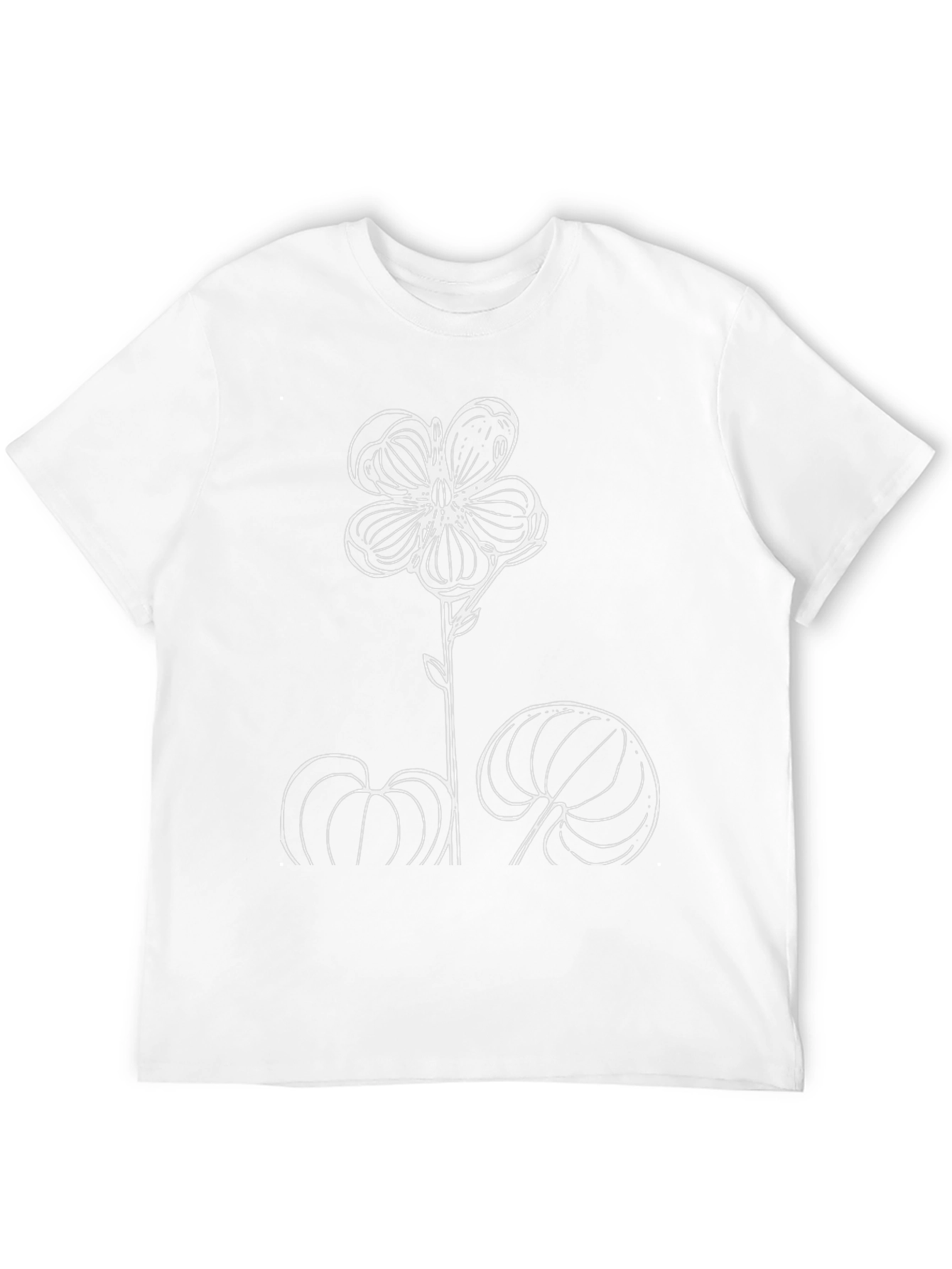 Floral Graphic Tee - Minimalist Design