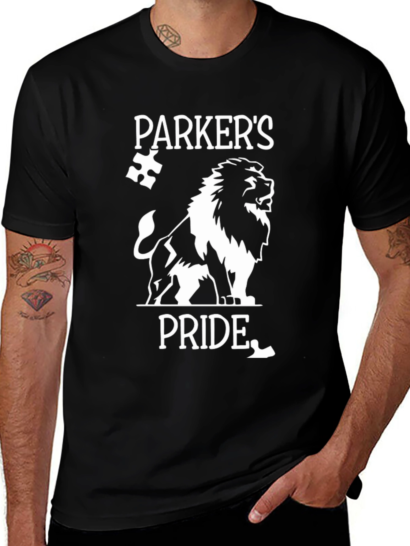 Parkers Pride Lion Graphic Tee - Black