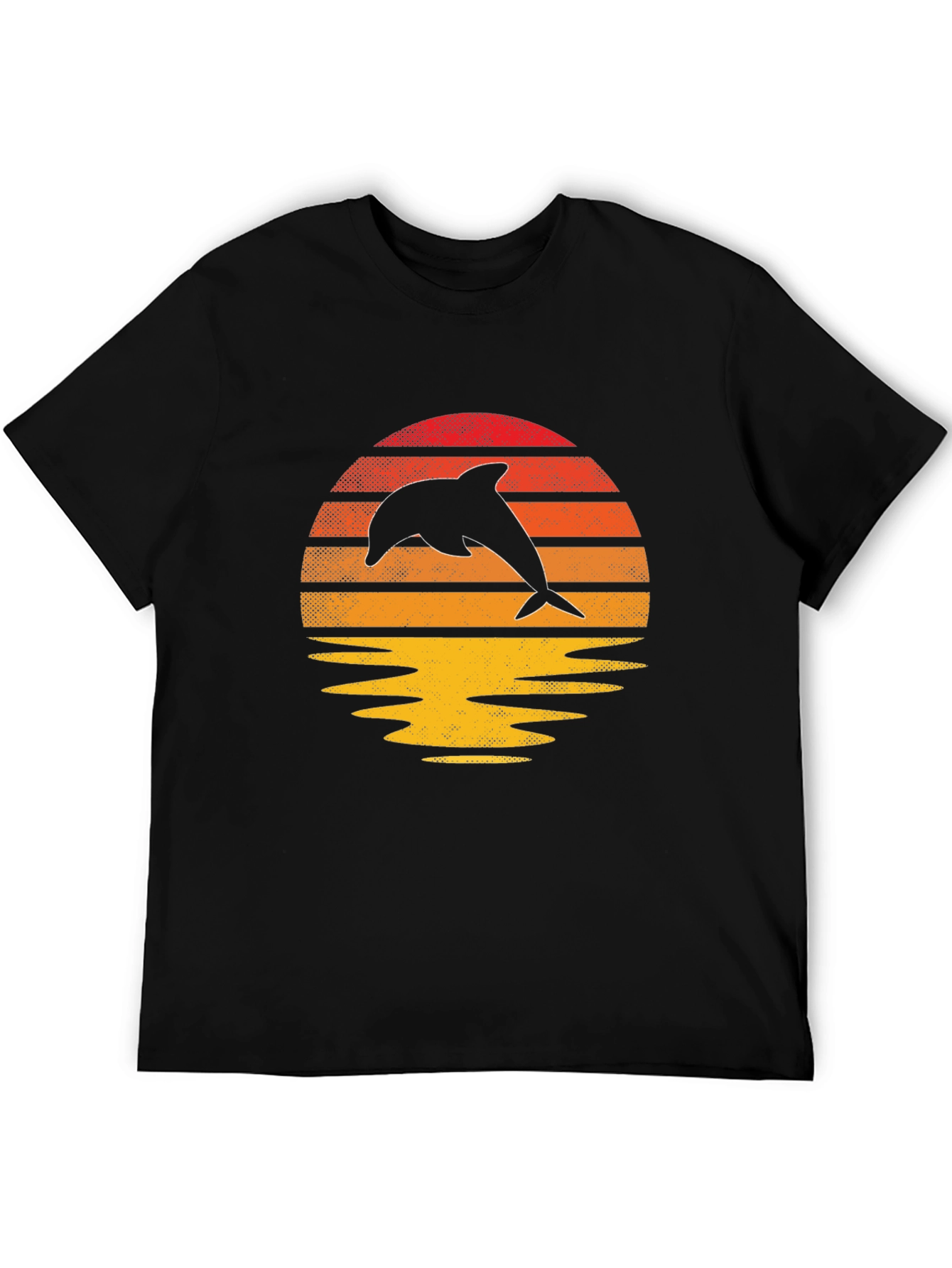 Retro Dolphin Sunset Graphic Tee