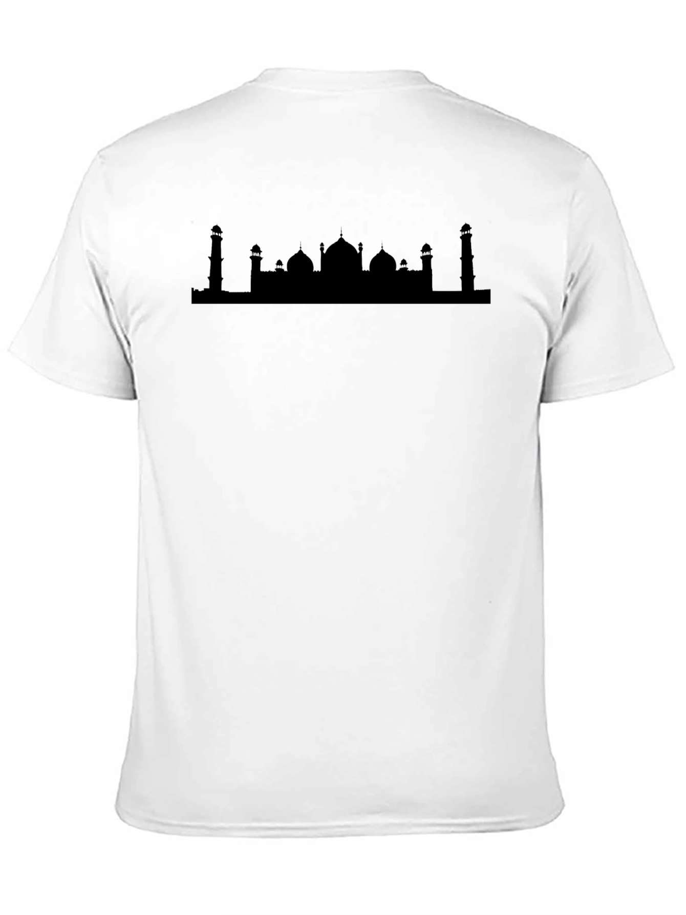 Taj Mahal Silhouette Black T-Shirt