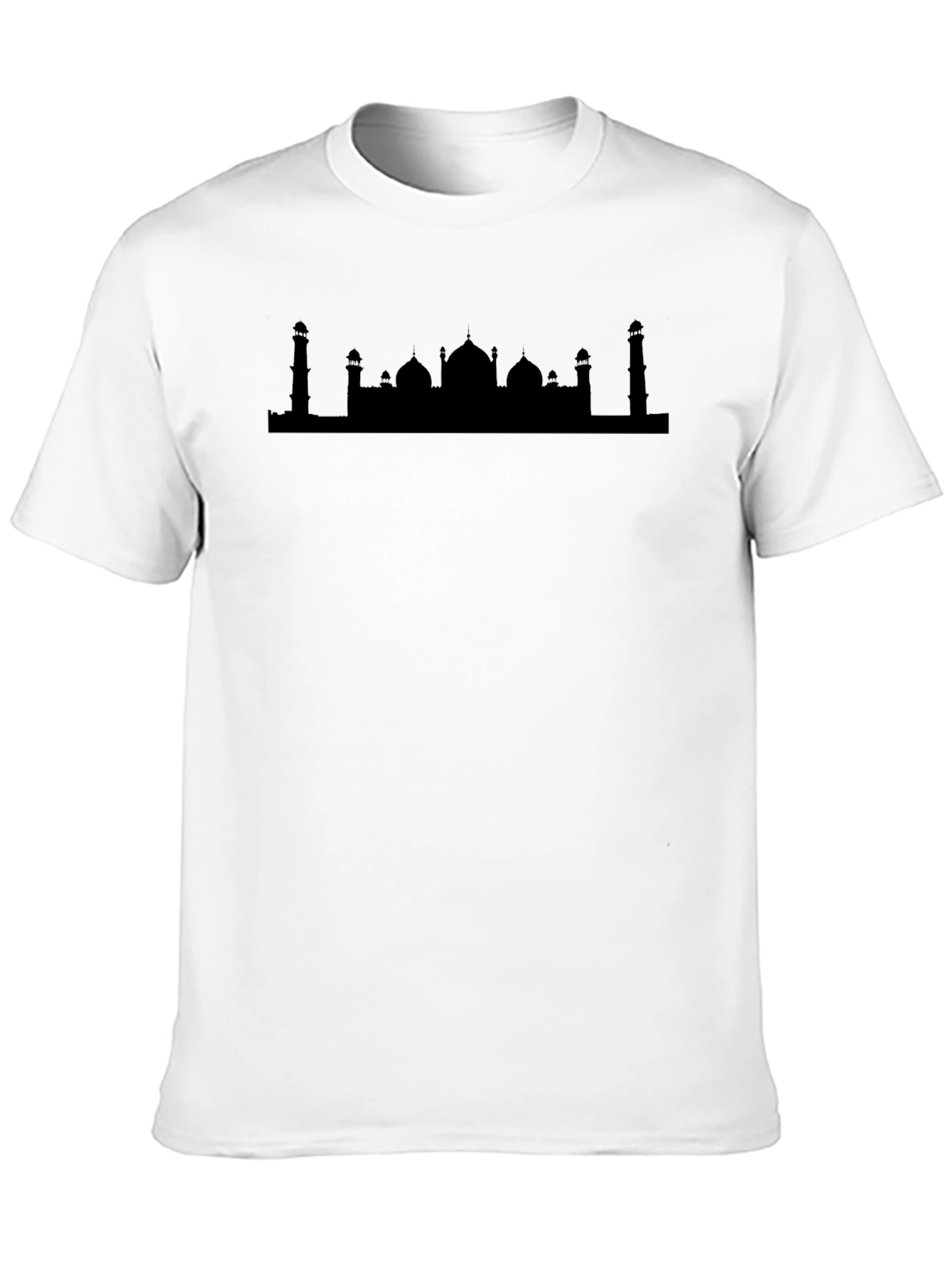Taj Mahal Silhouette Black T-Shirt