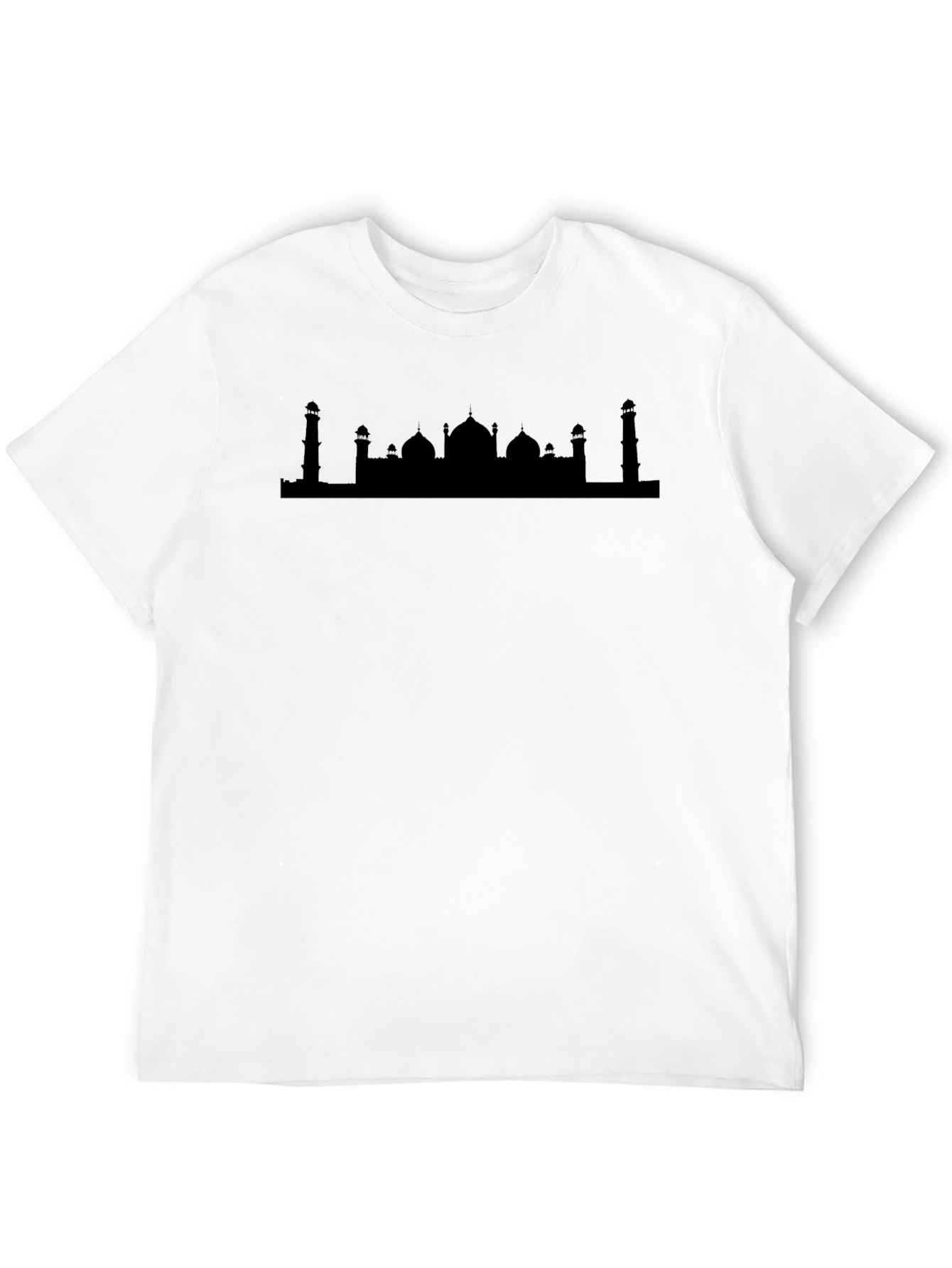 Taj Mahal Silhouette Black T-Shirt