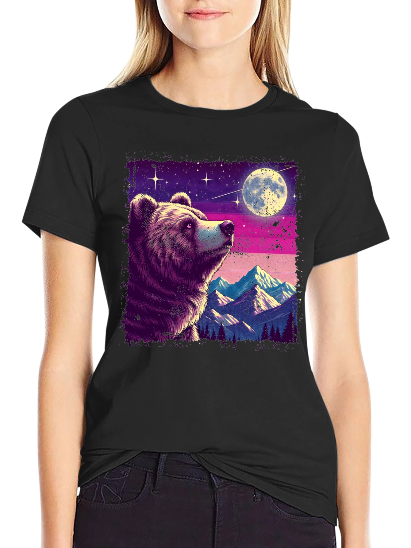 Bear Moon Mountain Graphic Tee