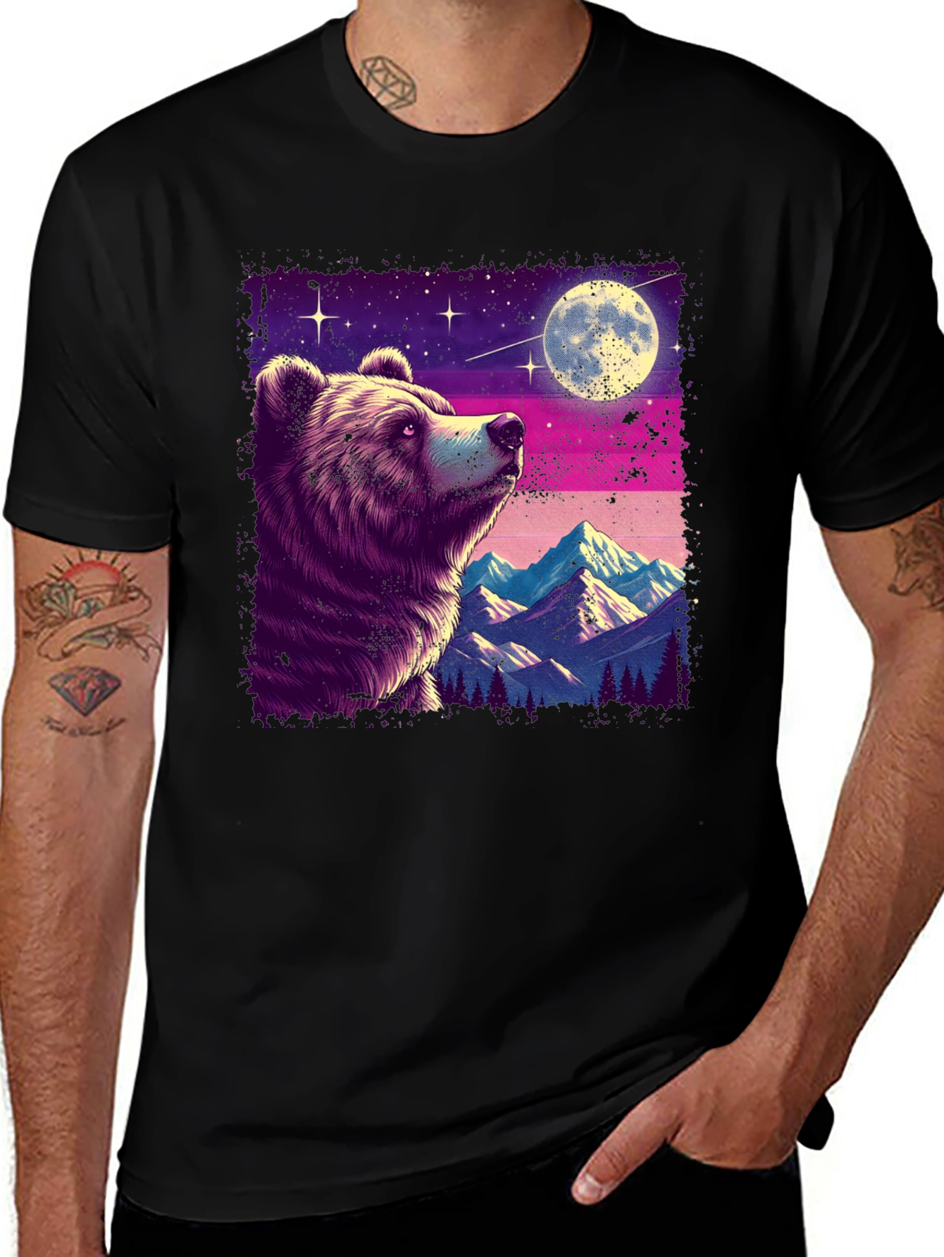 Bear Moon Mountain Graphic Tee