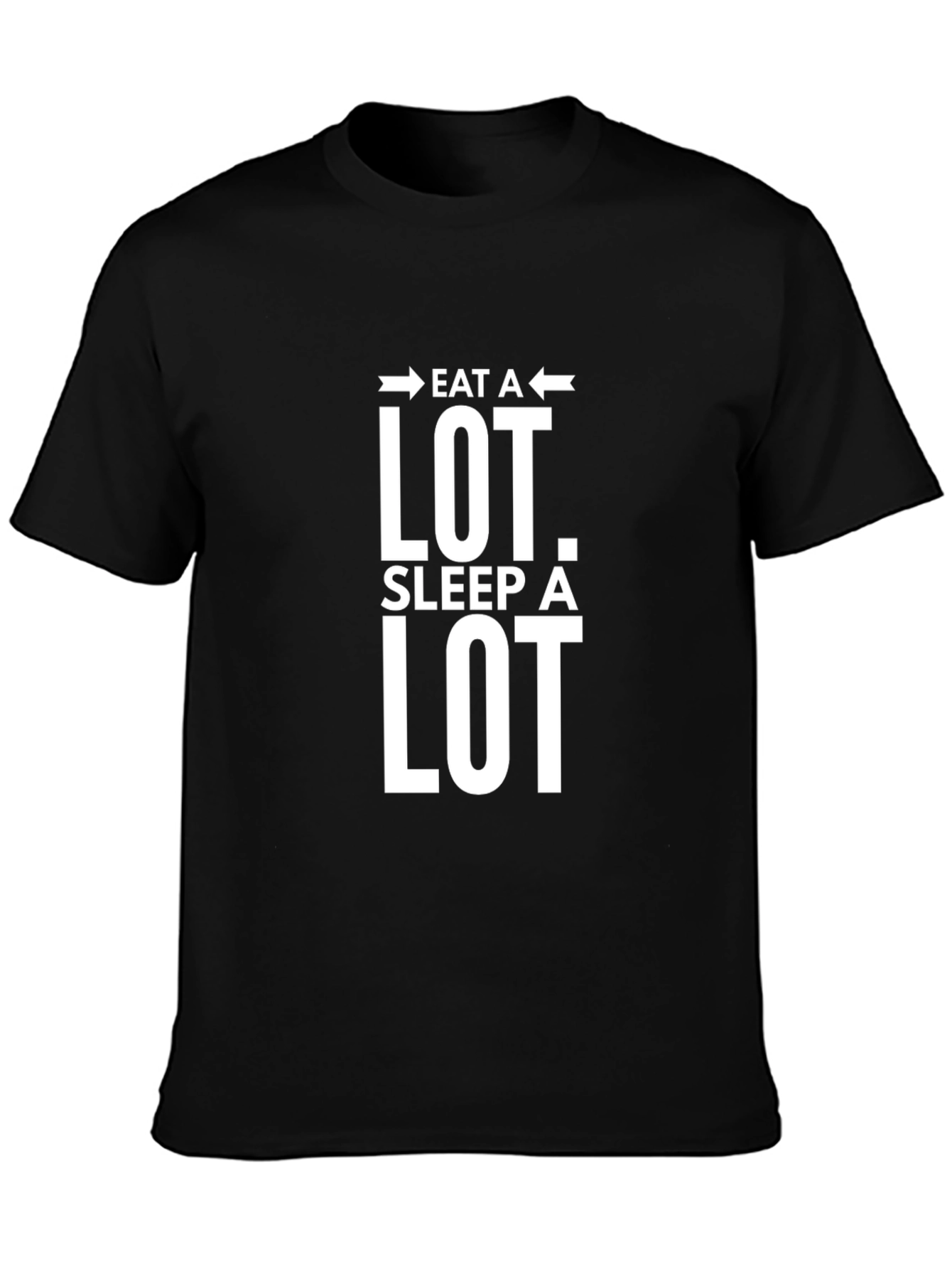 Eat A Lot Sleep A Lot T-Shirt - Black
