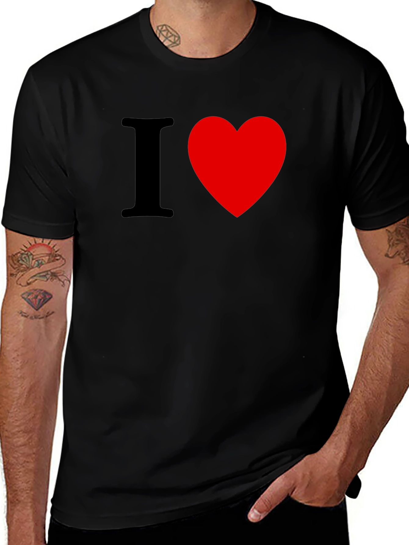 I Heart [Love] Black T-Shirt