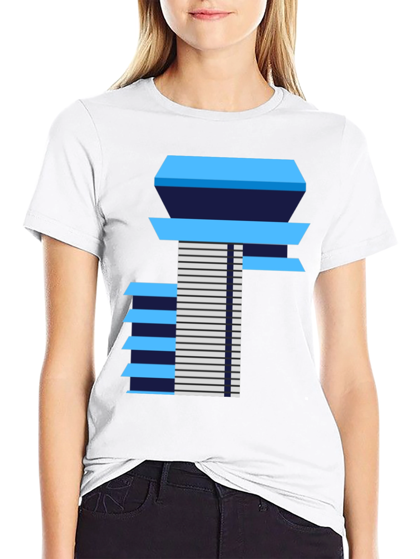 Modernist Building Graphic Tee - Black