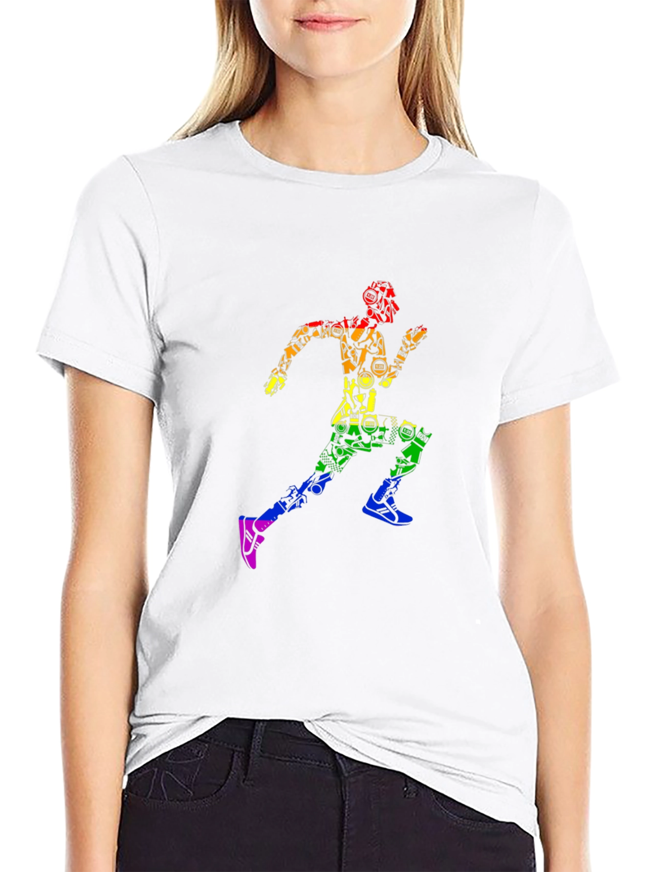 Rainbow Runner Graphic T-Shirt