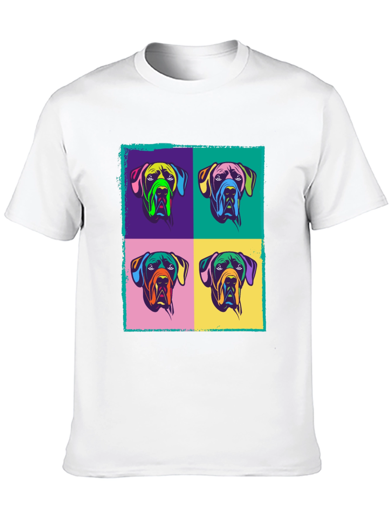 Pop Art Dog Graphic Tee - Stylish & Unique!