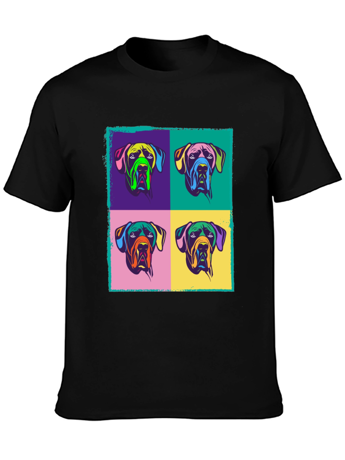 Pop Art Dog Graphic Tee - Stylish & Unique!