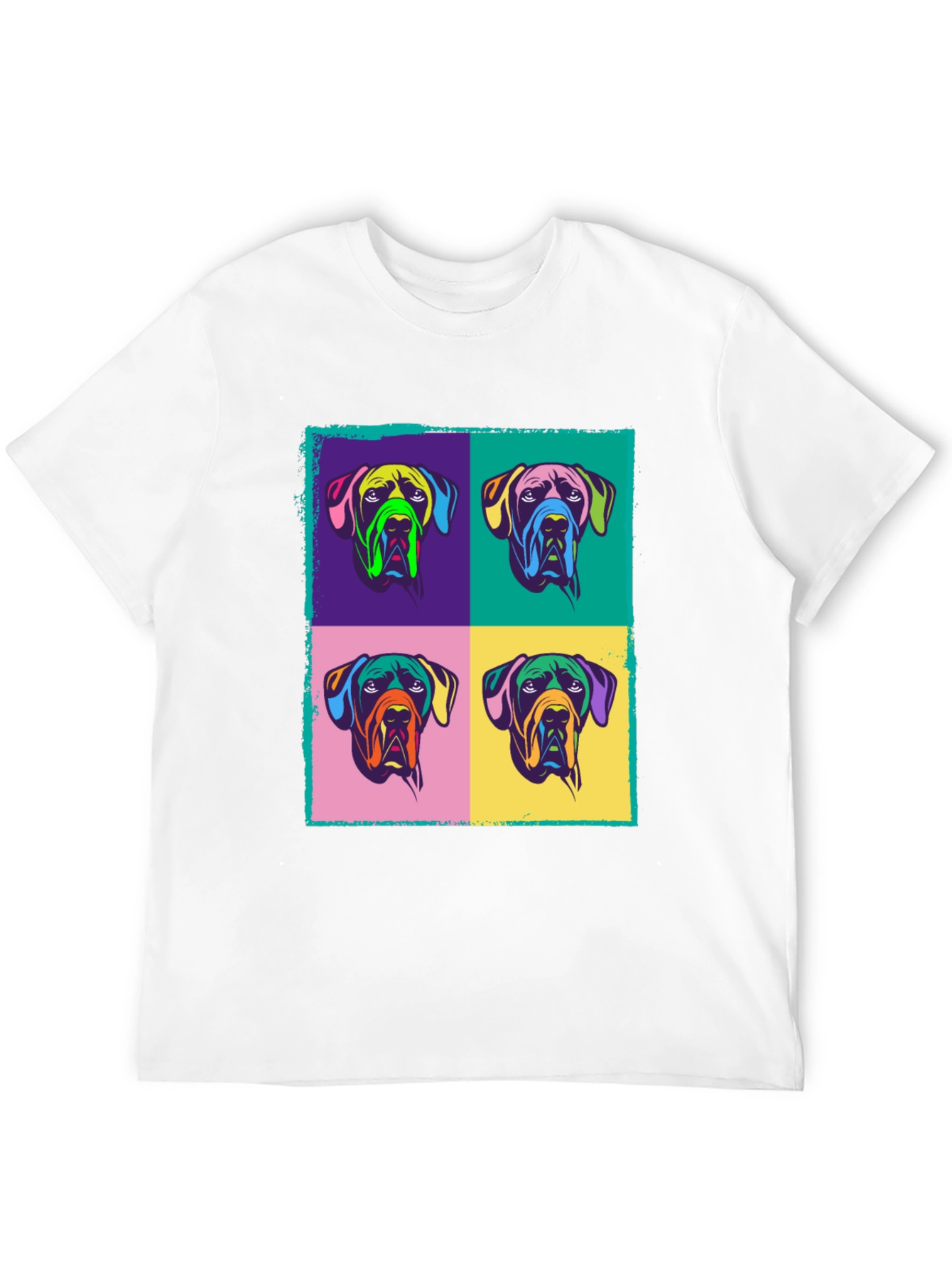 Pop Art Dog Graphic Tee - Stylish & Unique!