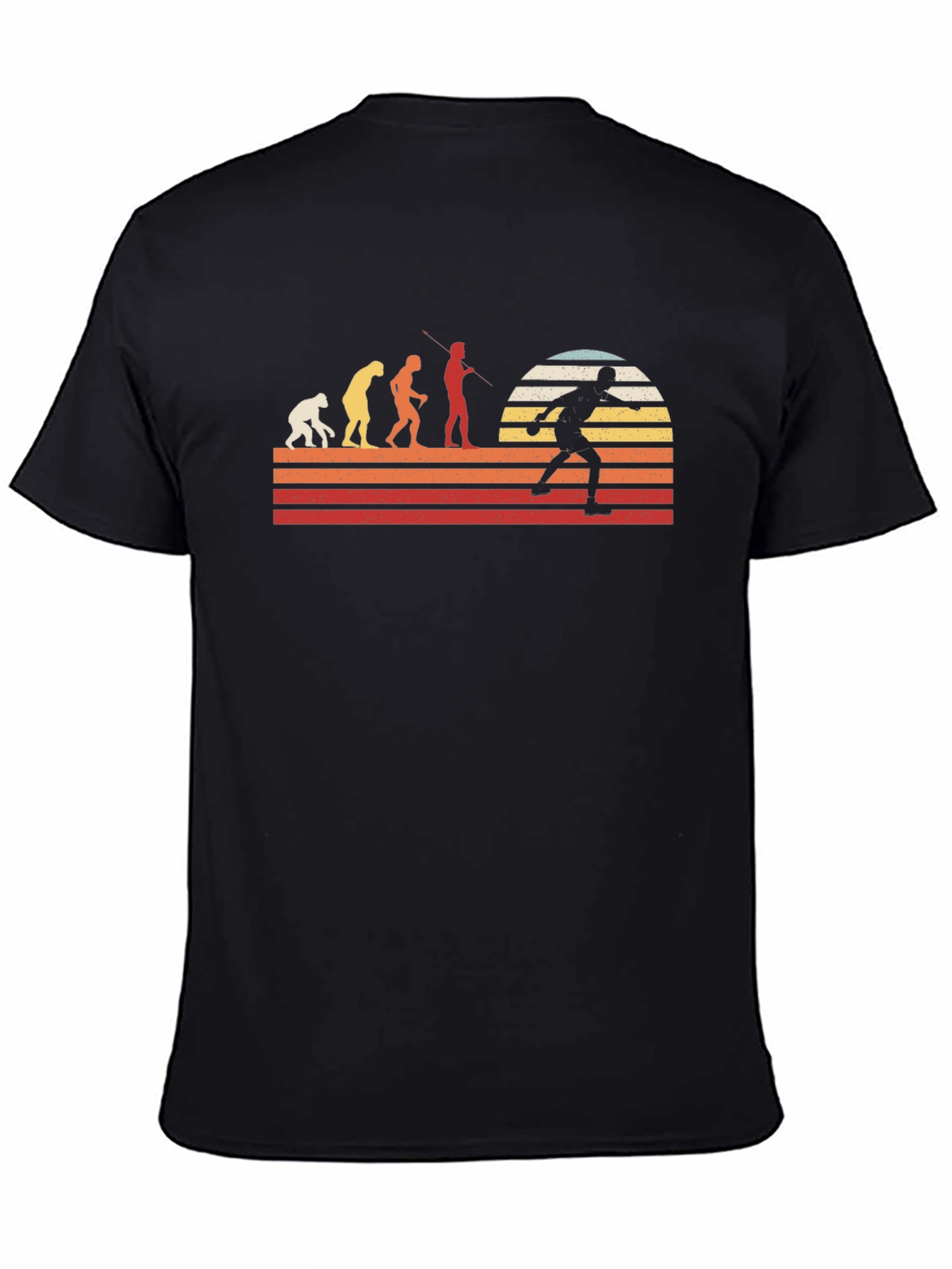 Evolution of Bowling Graphic Tee - Black