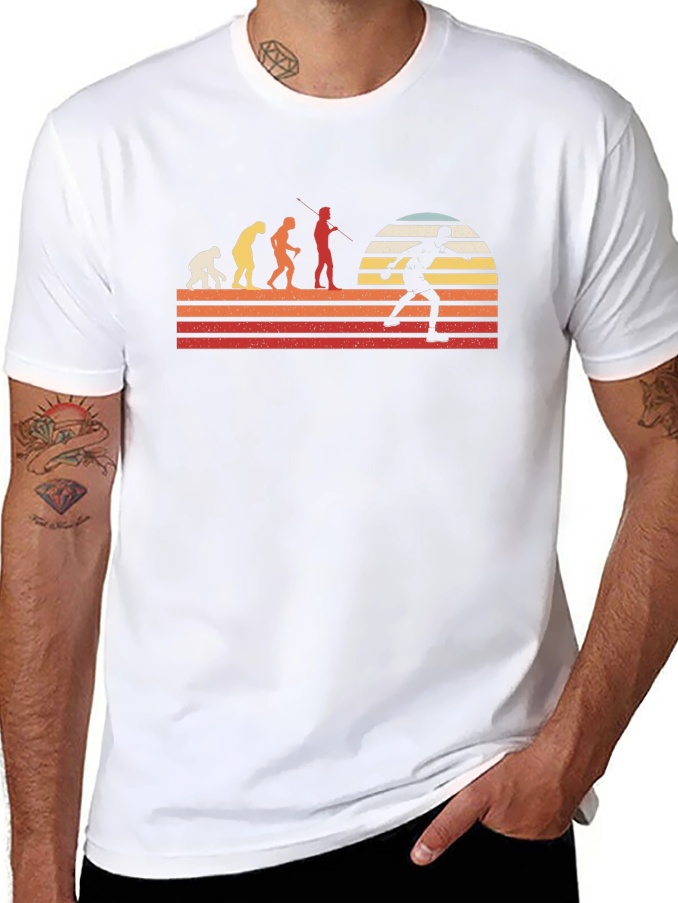 Evolution of Bowling Graphic Tee - Black